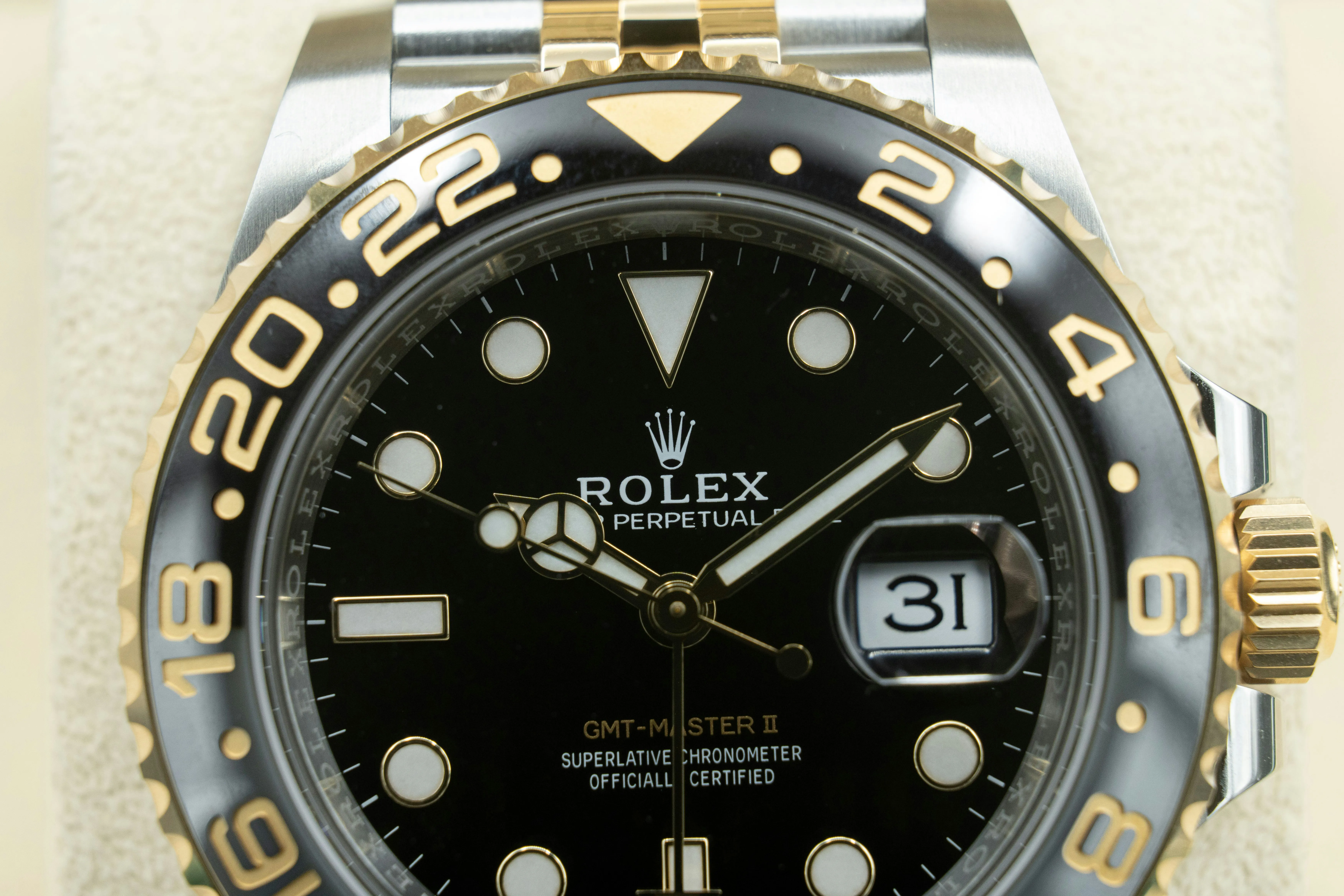 Rolex GMT-Master II 126713GRNR 40mm Yellow gold and Stainless steel Black 15