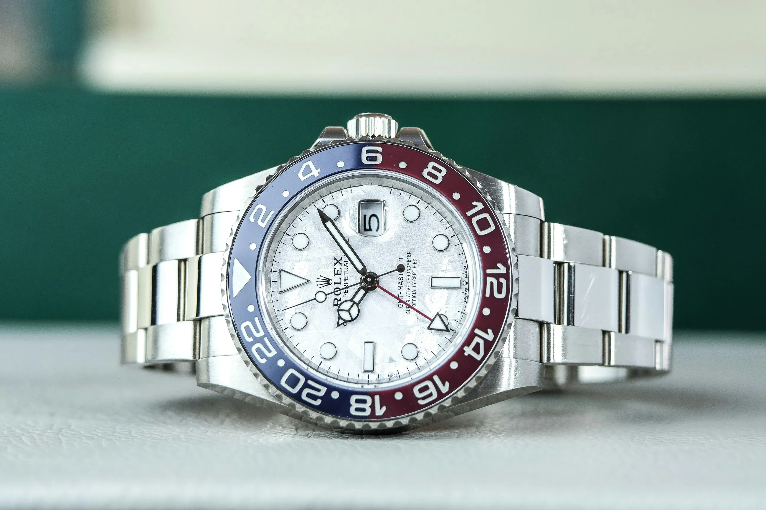 Rolex GMT-Master II 126719BLRO 40mm White gold Meteorite