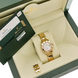 Rolex Lady-Datejust Pearlmaster 80318 Yellow gold White