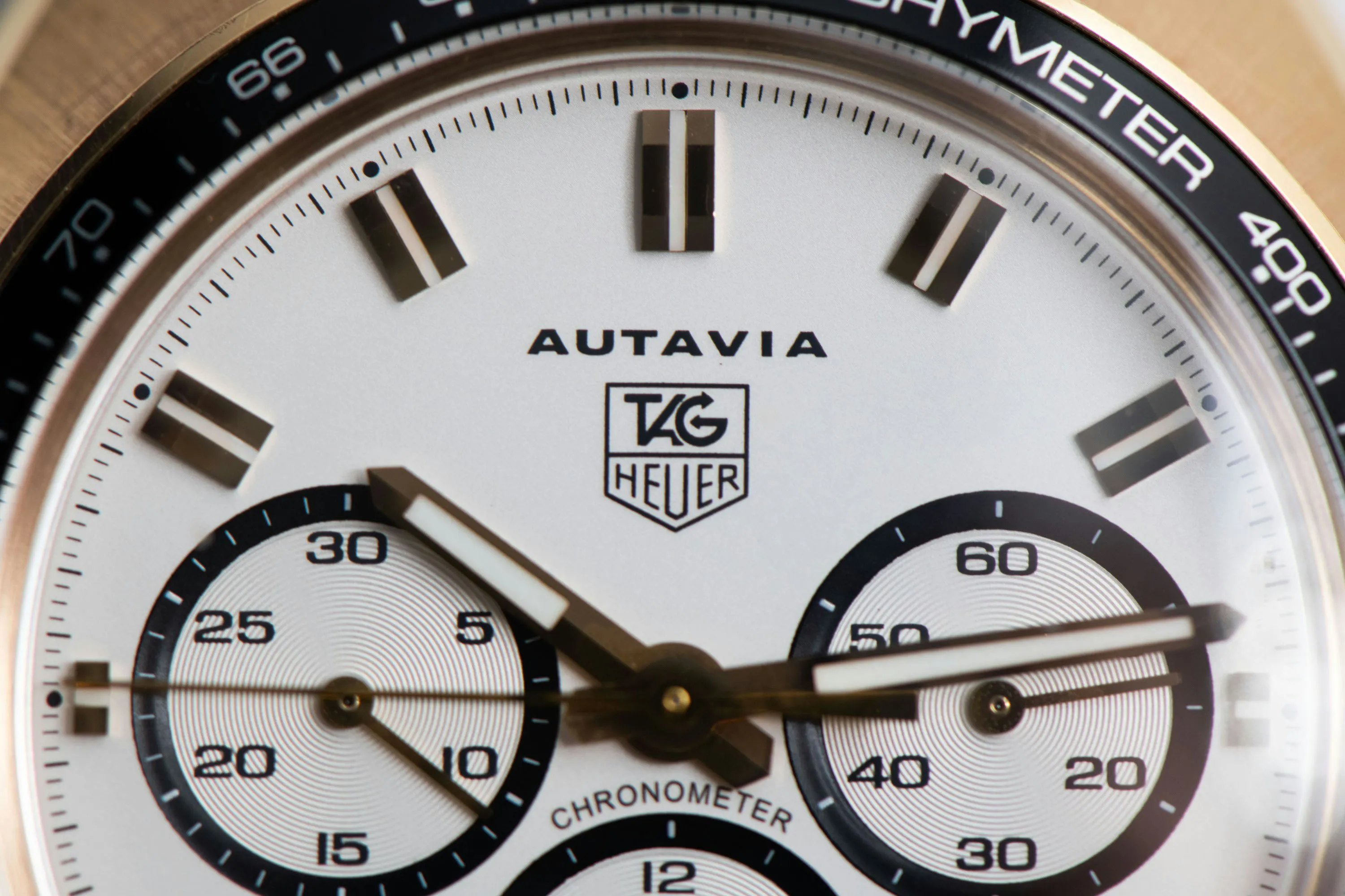 TAG Heuer Autavia CY5140.FC8158 43mm Rose gold White 4