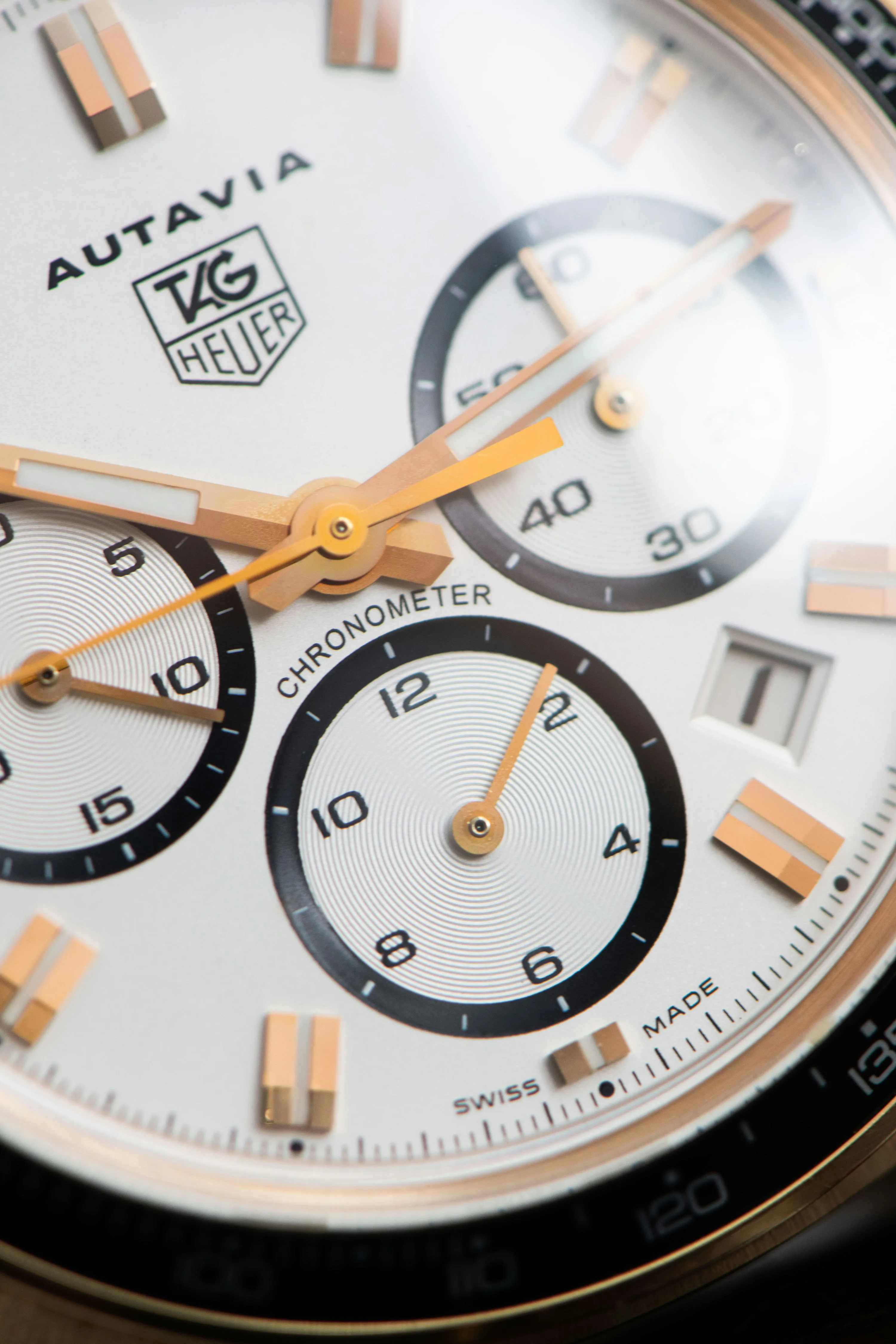 TAG Heuer Autavia CY5140.FC8158 43mm Rose gold White 9