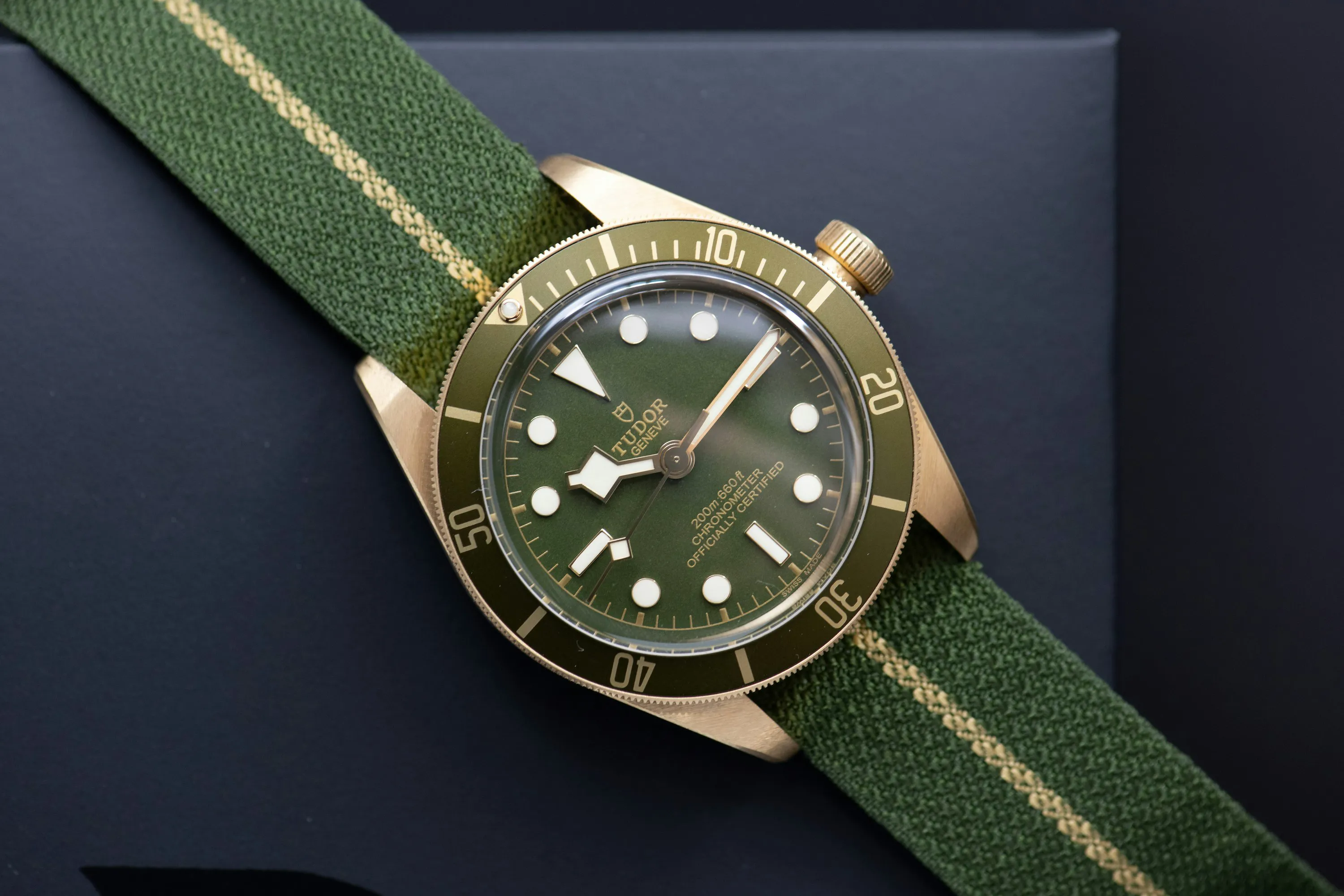 Tudor Black Bay 58 79018V 39mm Yellow gold Green 1