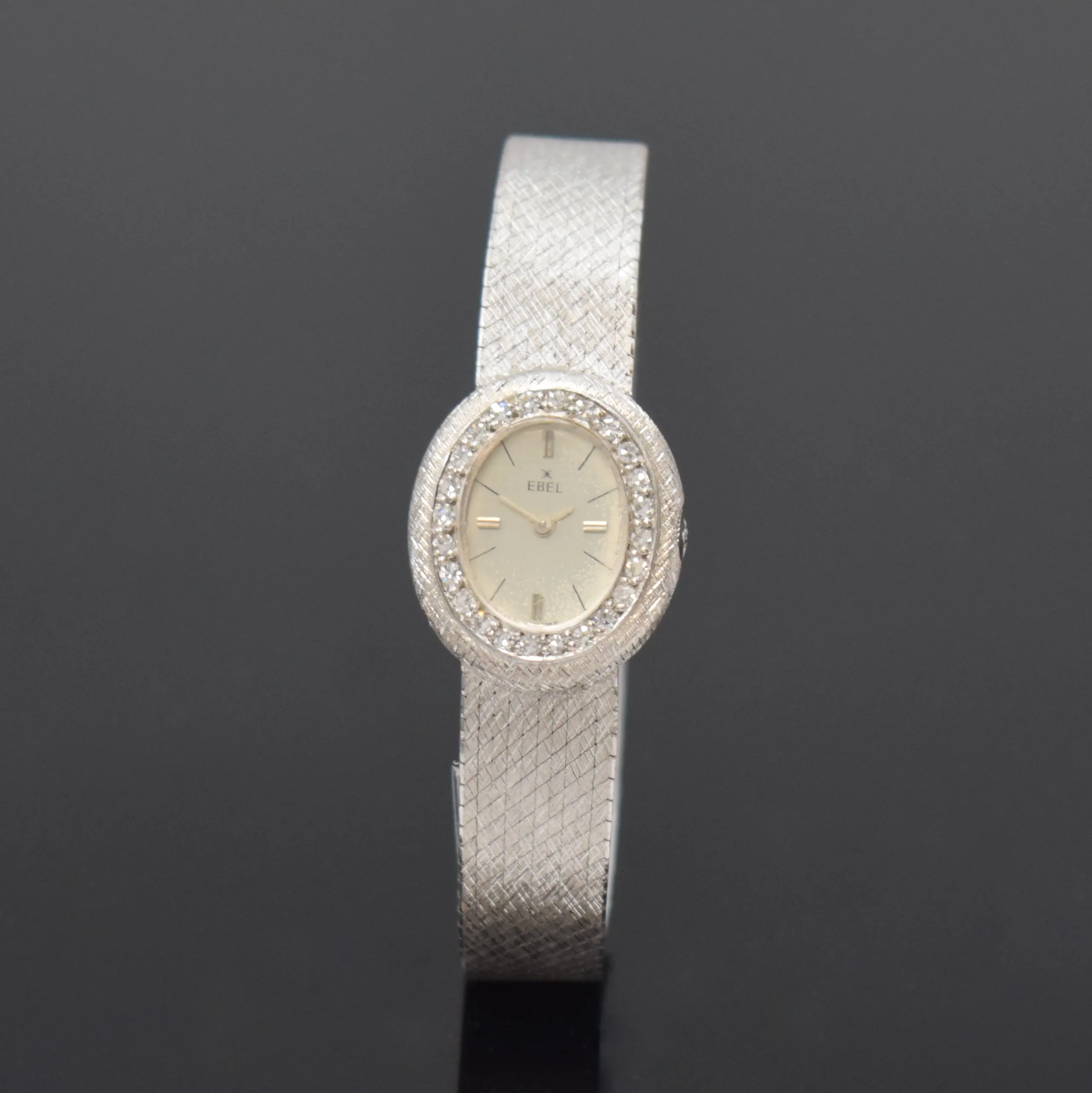 Ebel 19mm White gold and Diamond Silver