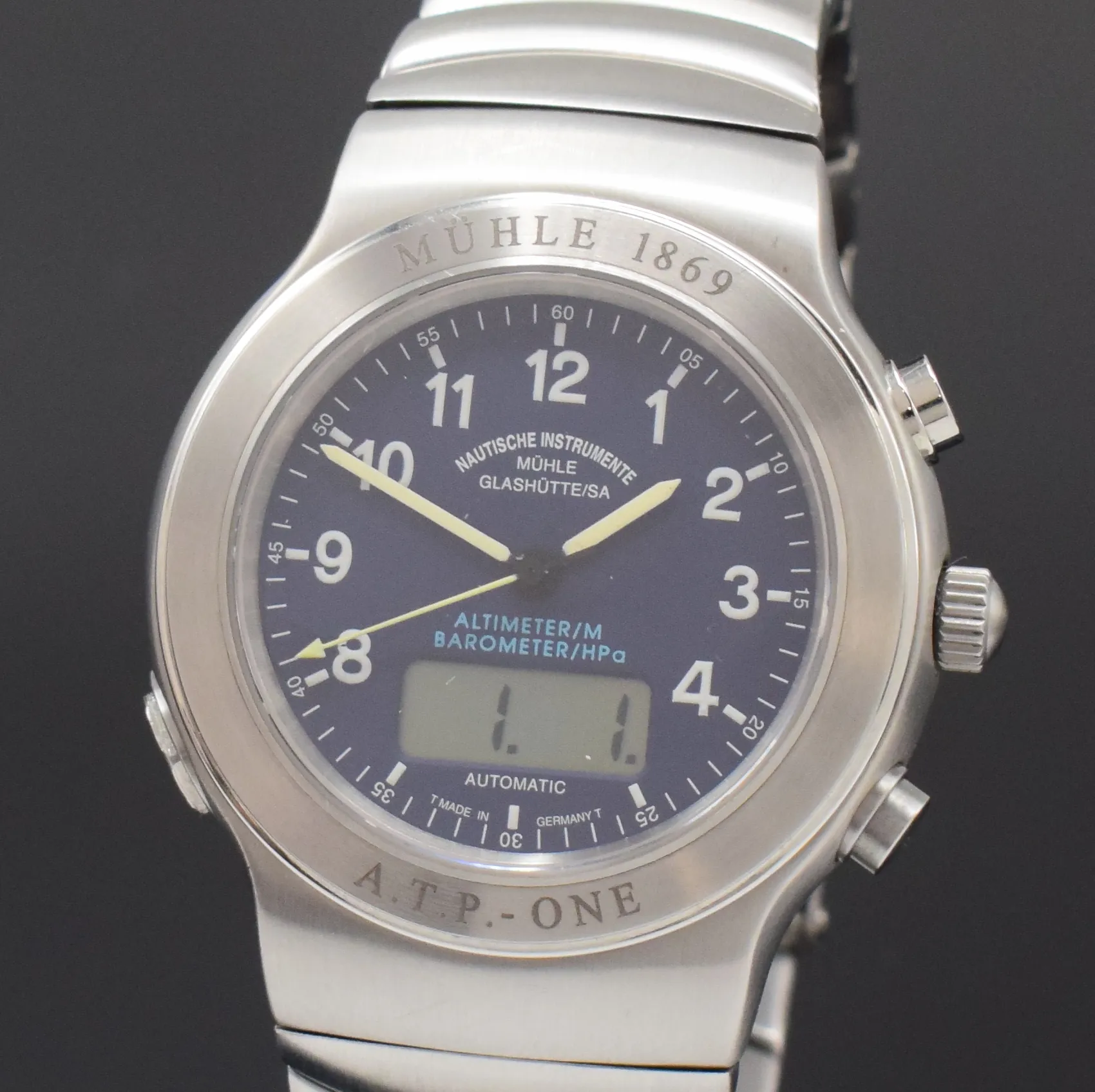 Glashütte M14000 42mm Stainless steel Blue 1