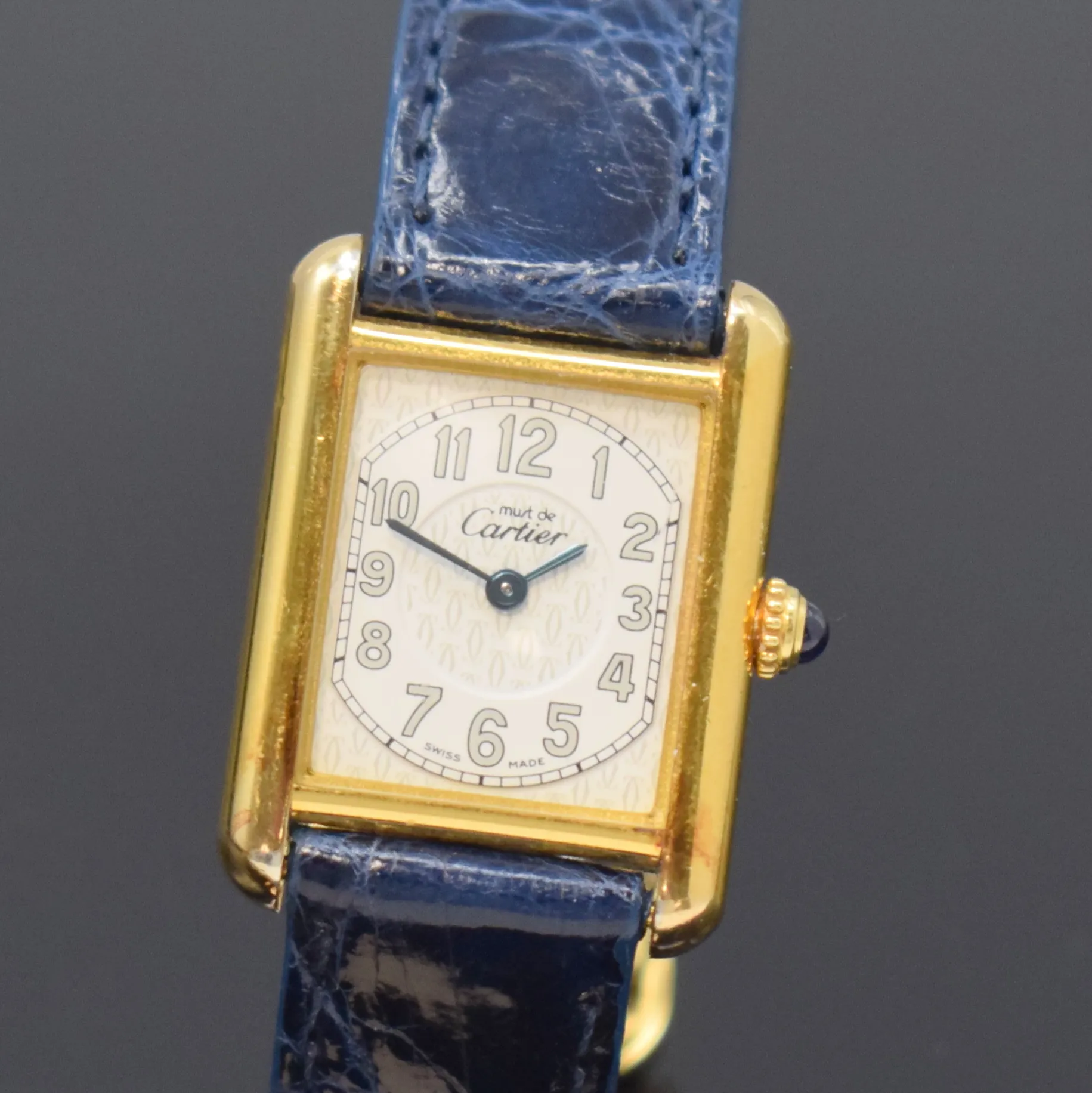 Cartier Tank 2415 22mm Vermeil White 3