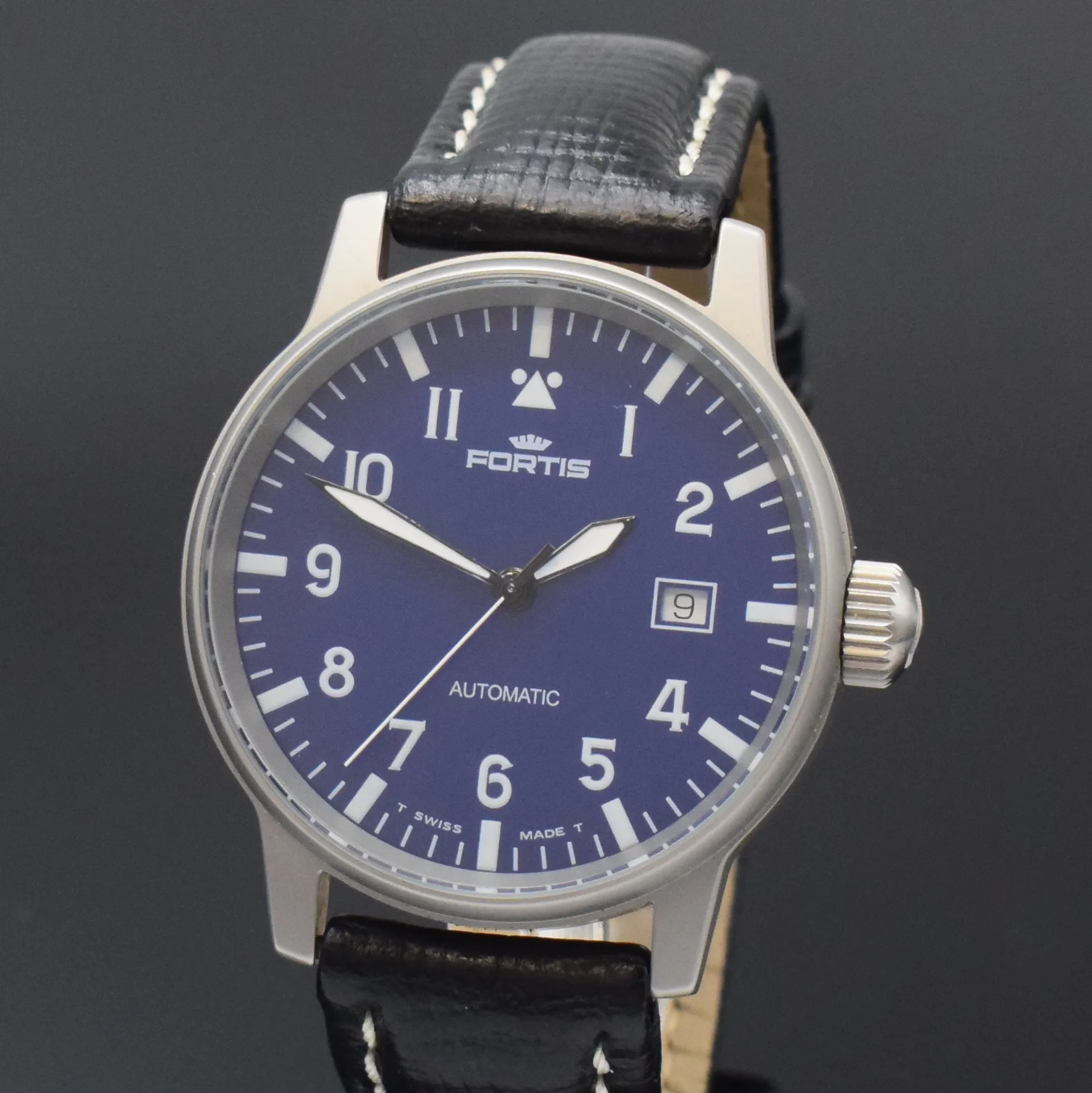 Fortis Flieger 595.10.46.1 40.5mm Stainless steel Blue 1