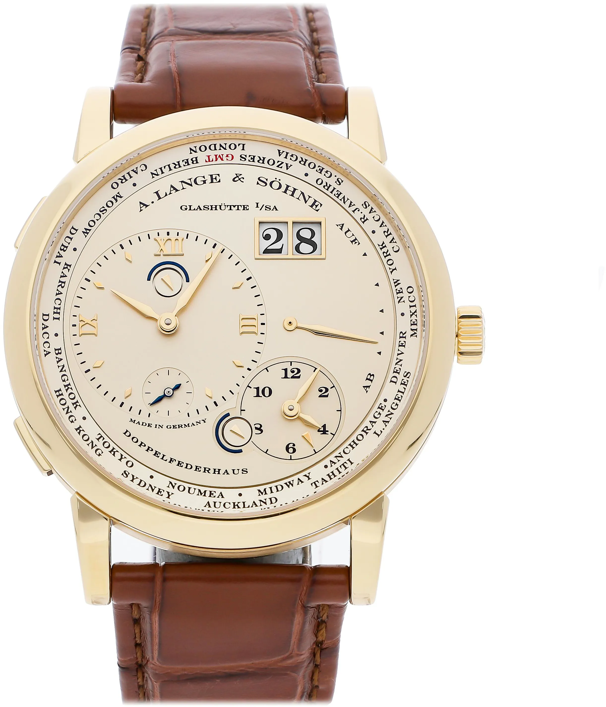 A. Lange & Söhne Lange 1 116.021 41mm Yellow gold Champagne
