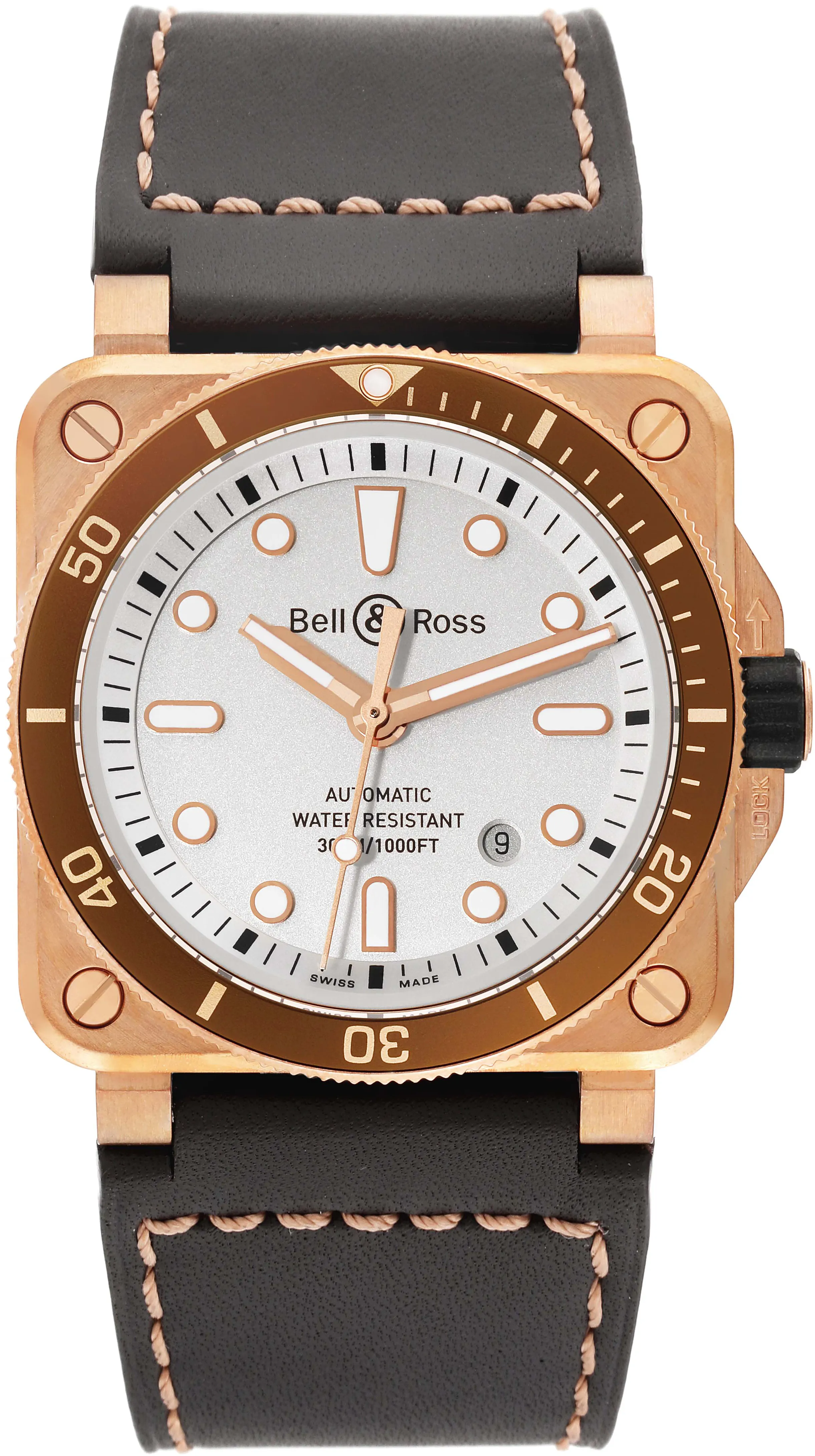 Bell & Ross Instruments BR0392-D-WH-BR/SCA 42mm Bronze White