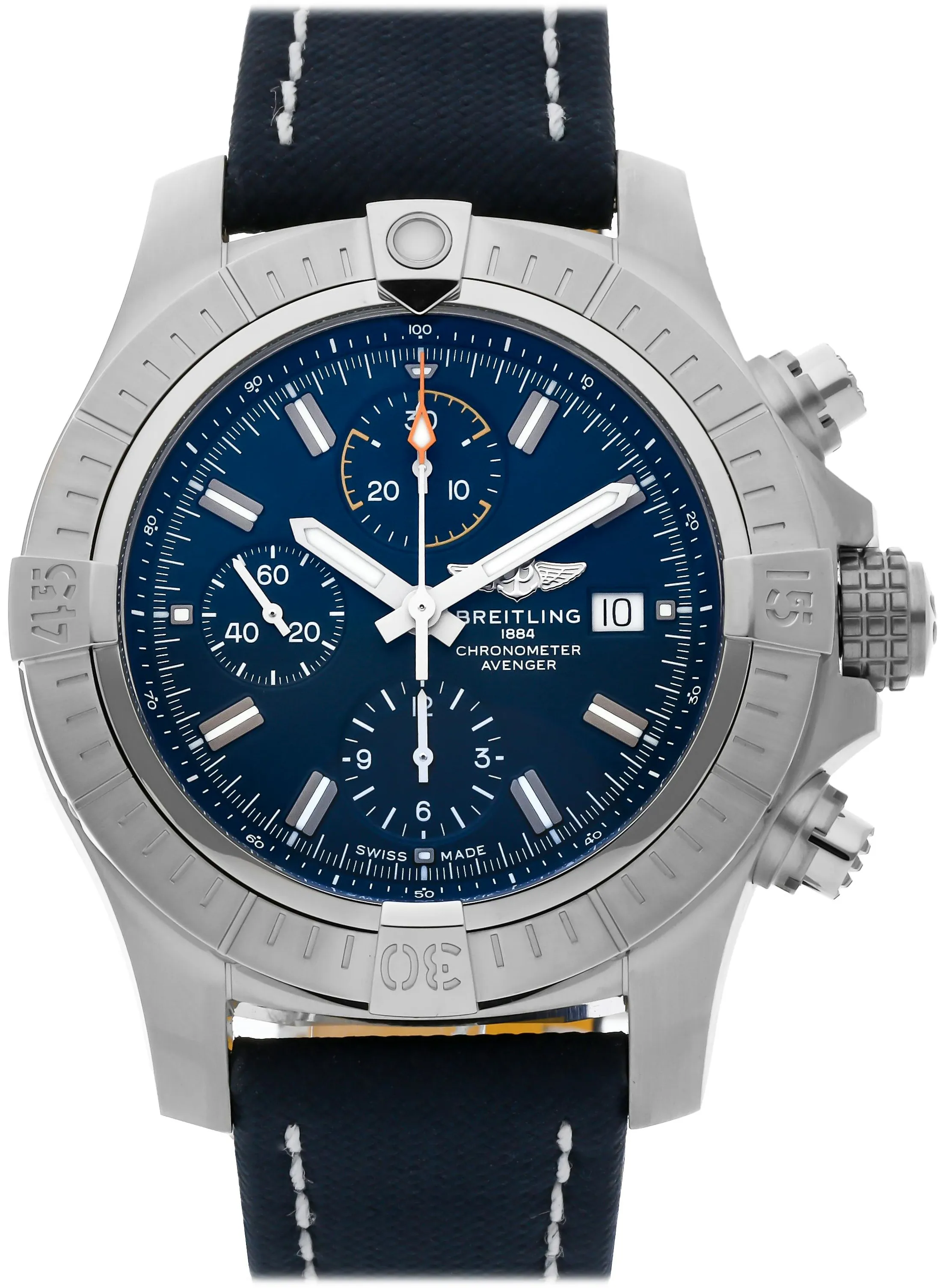 Breitling Avenger A13317101C1X2 45mm Stainless steel Blue