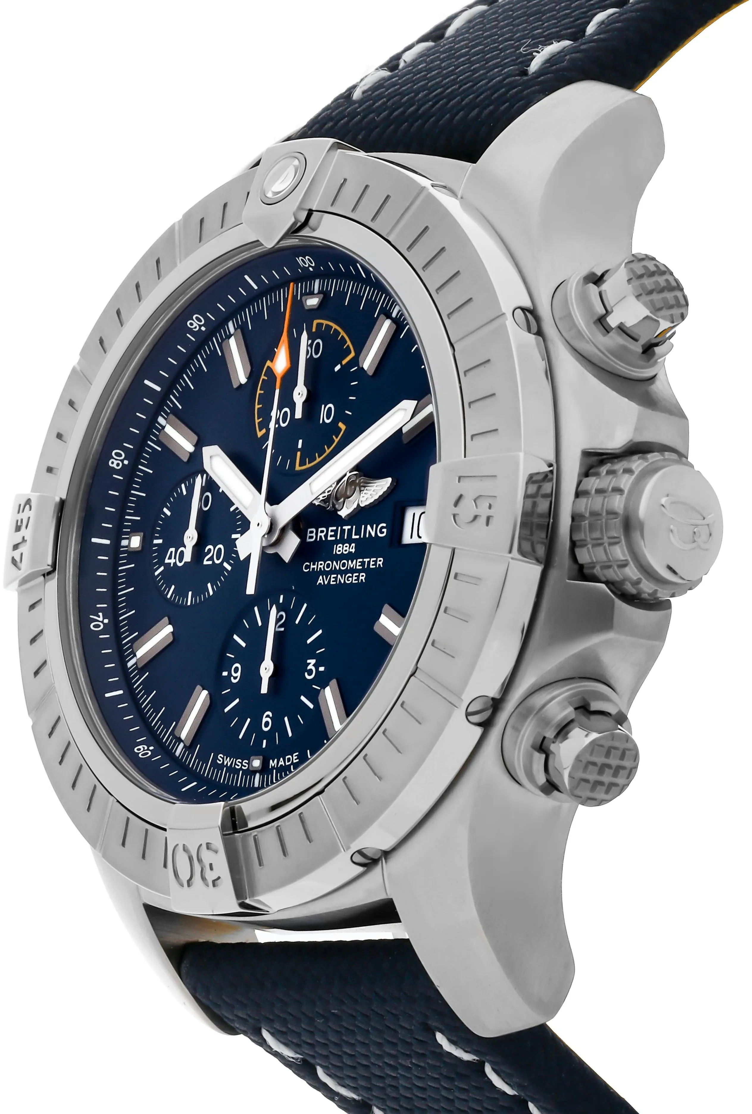 Breitling Avenger A13317101C1X2 45mm Stainless steel Blue 1