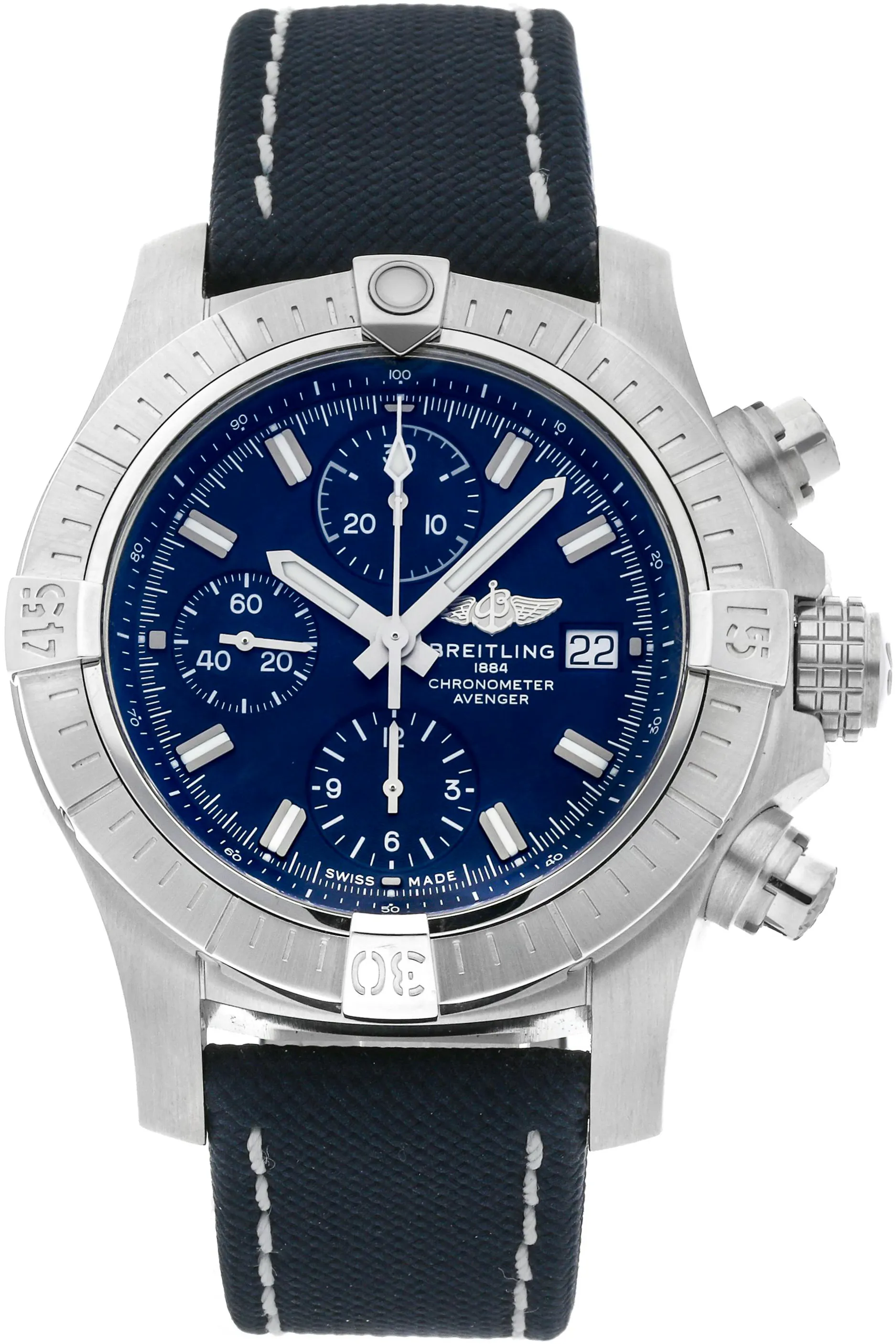 Breitling Avenger A13385101C1X1 43mm Stainless steel Blue