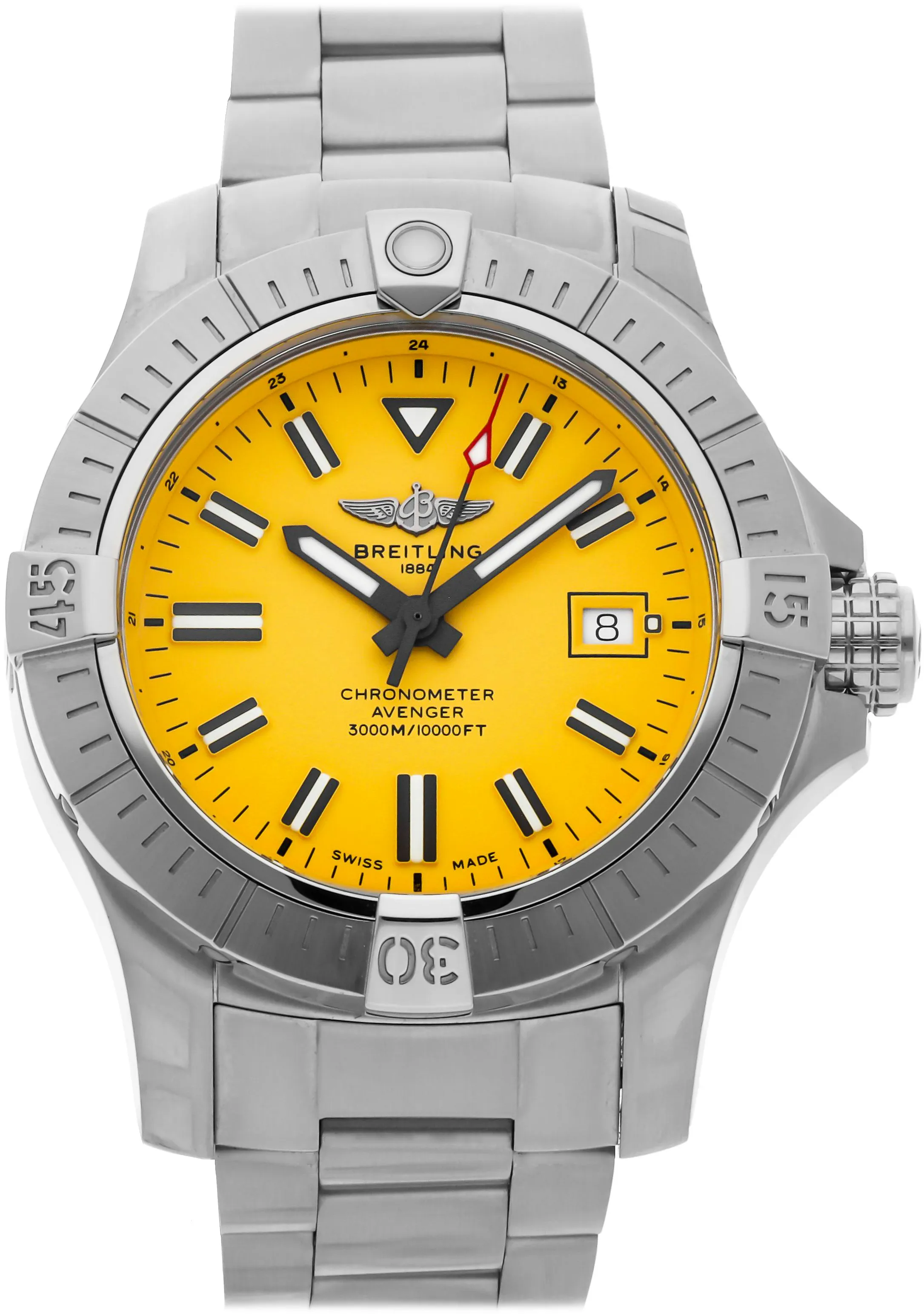 Breitling Avenger A17319101I1A1 45mm Stainless steel Yellow