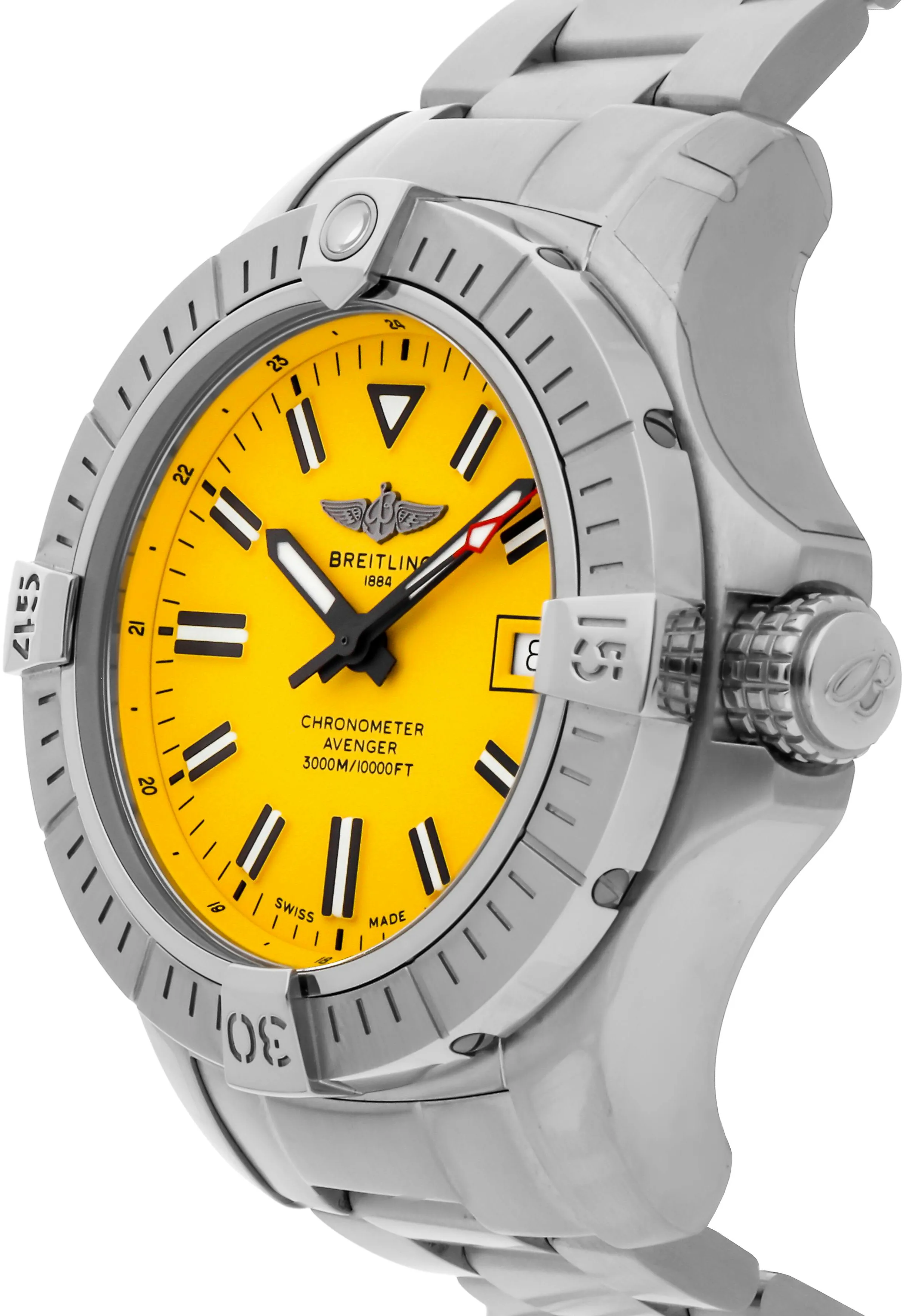 Breitling Avenger A17319101I1A1 45mm Stainless steel Yellow 1