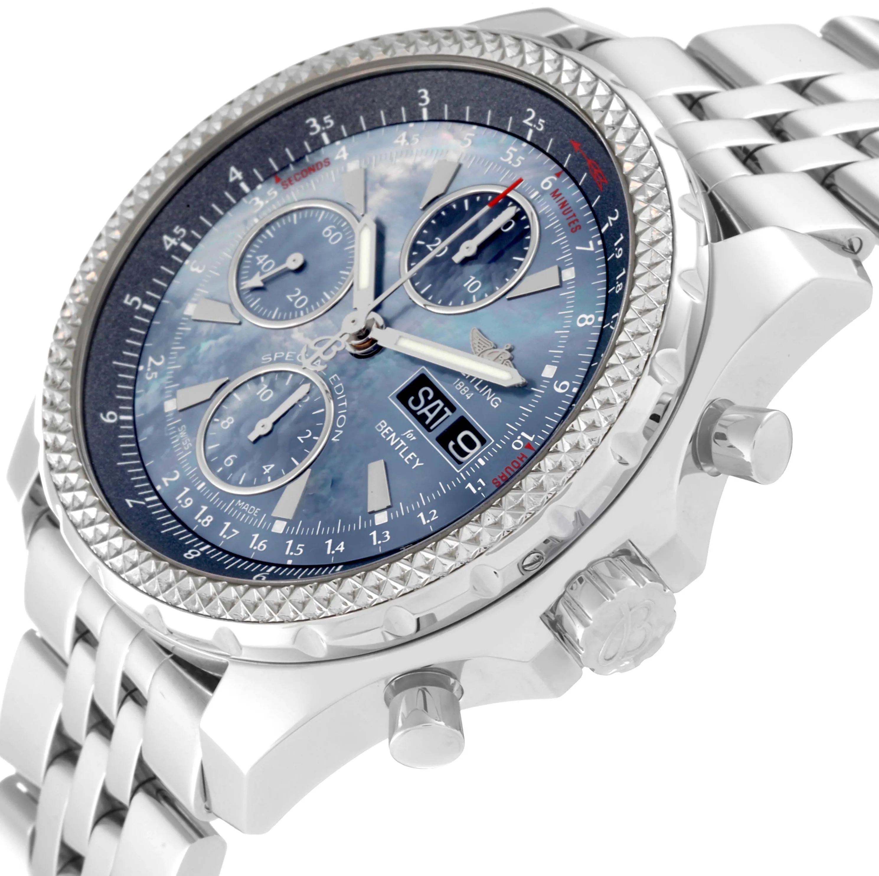 Breitling Bentley A13362 45mm Stainless steel Blue 5