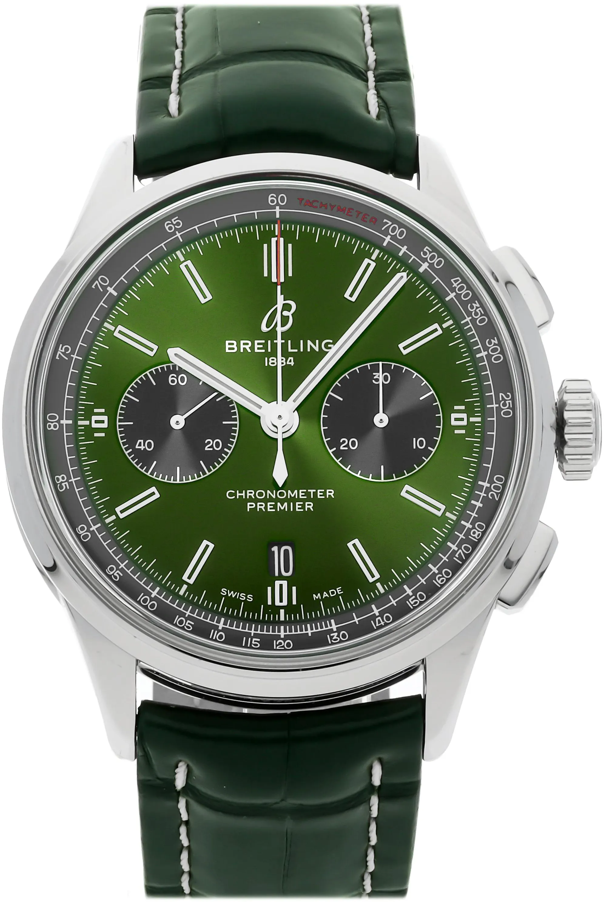 Breitling Premier AB0118221L1P2 42mm Stainless steel Green