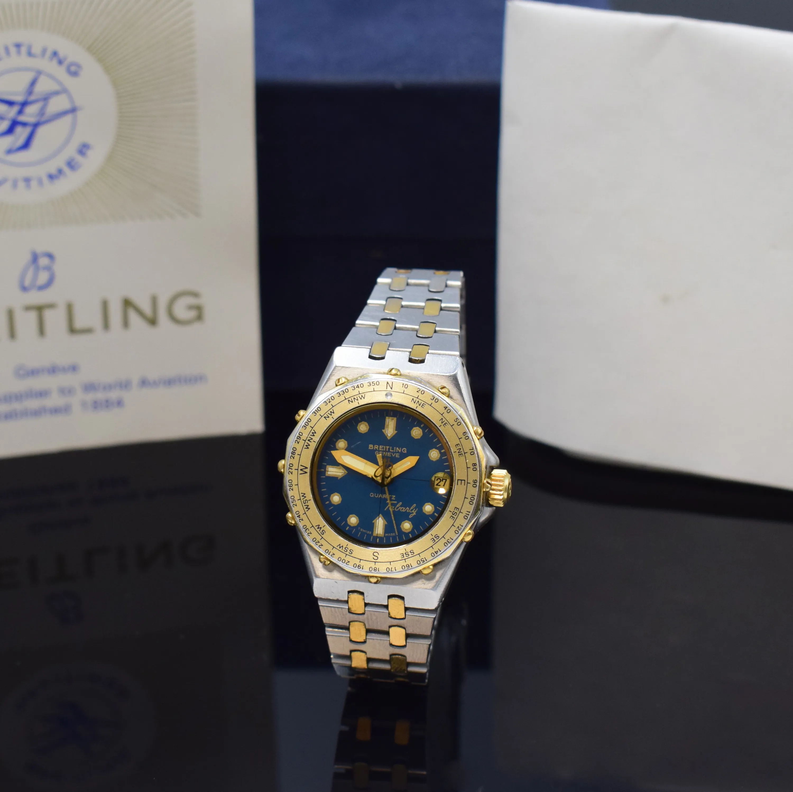 Breitling Tabarly 80790 29mm Gold-plated Blue