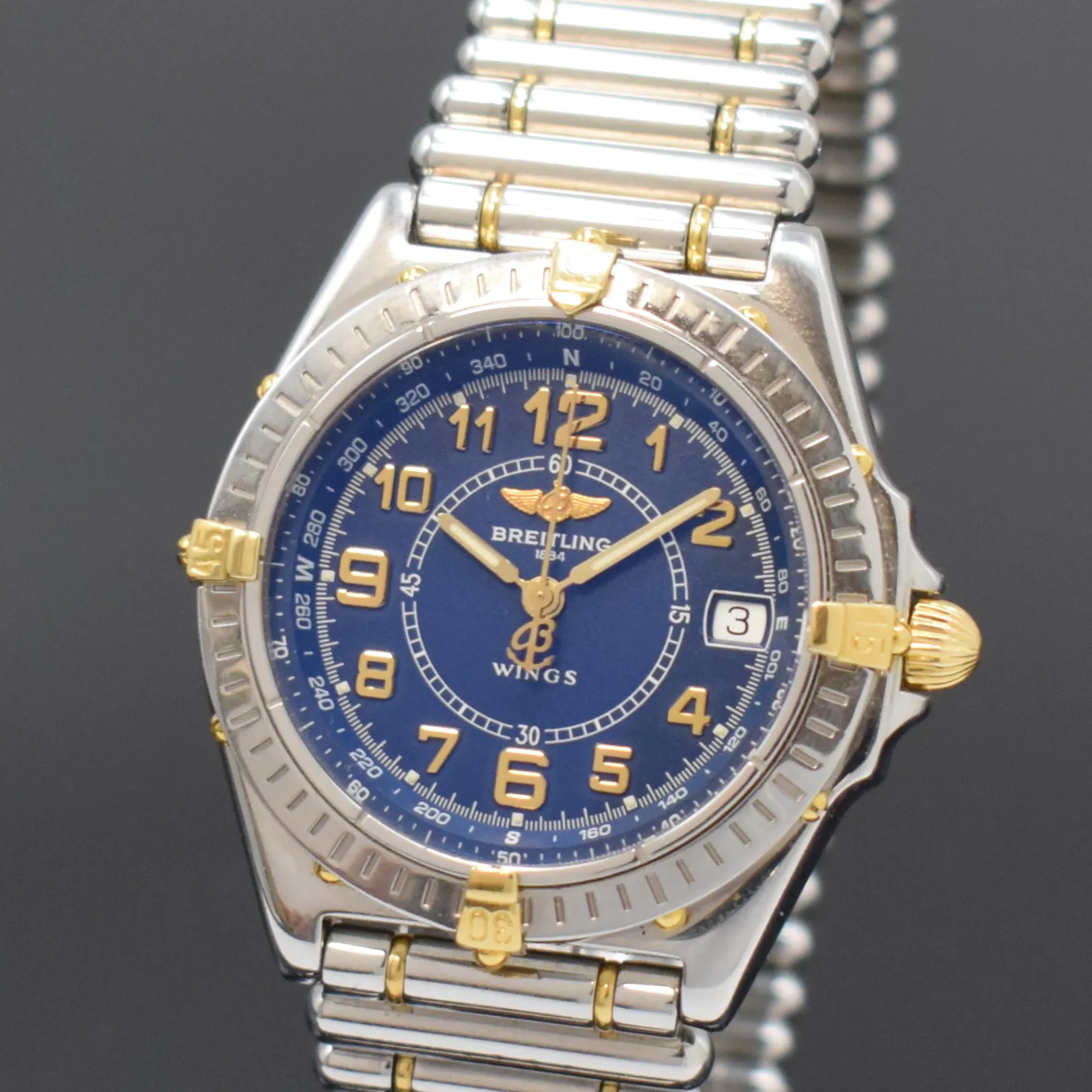 Breitling Windrider B66050 39mm Stainless steel and Gold-plated Blue 1