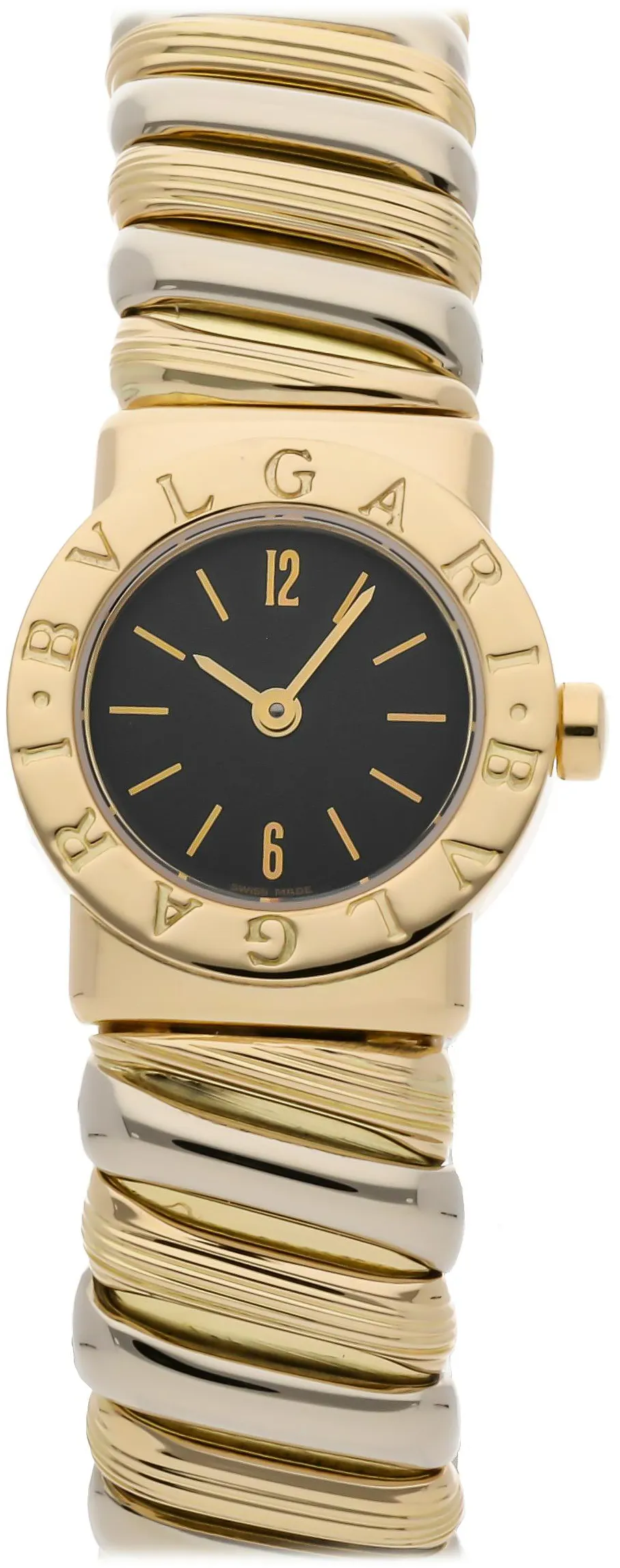 Bulgari Tubogas BB 19 2T 19mm Yellow gold Black