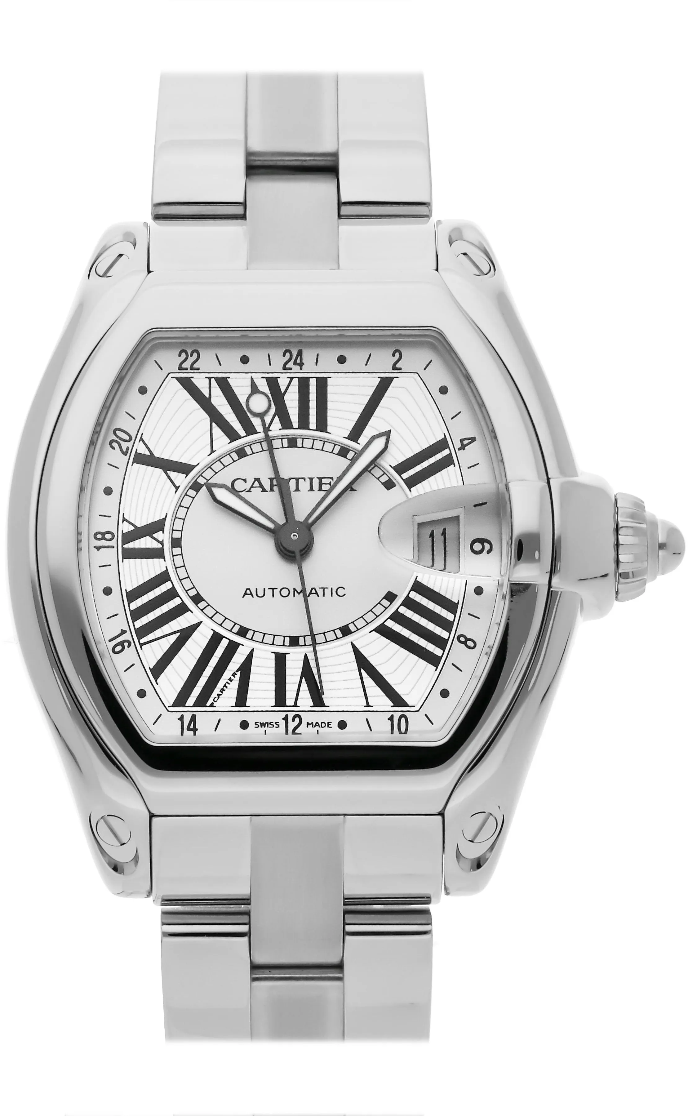 Cartier Roadster W62032X6 49mm Stainless steel Silver