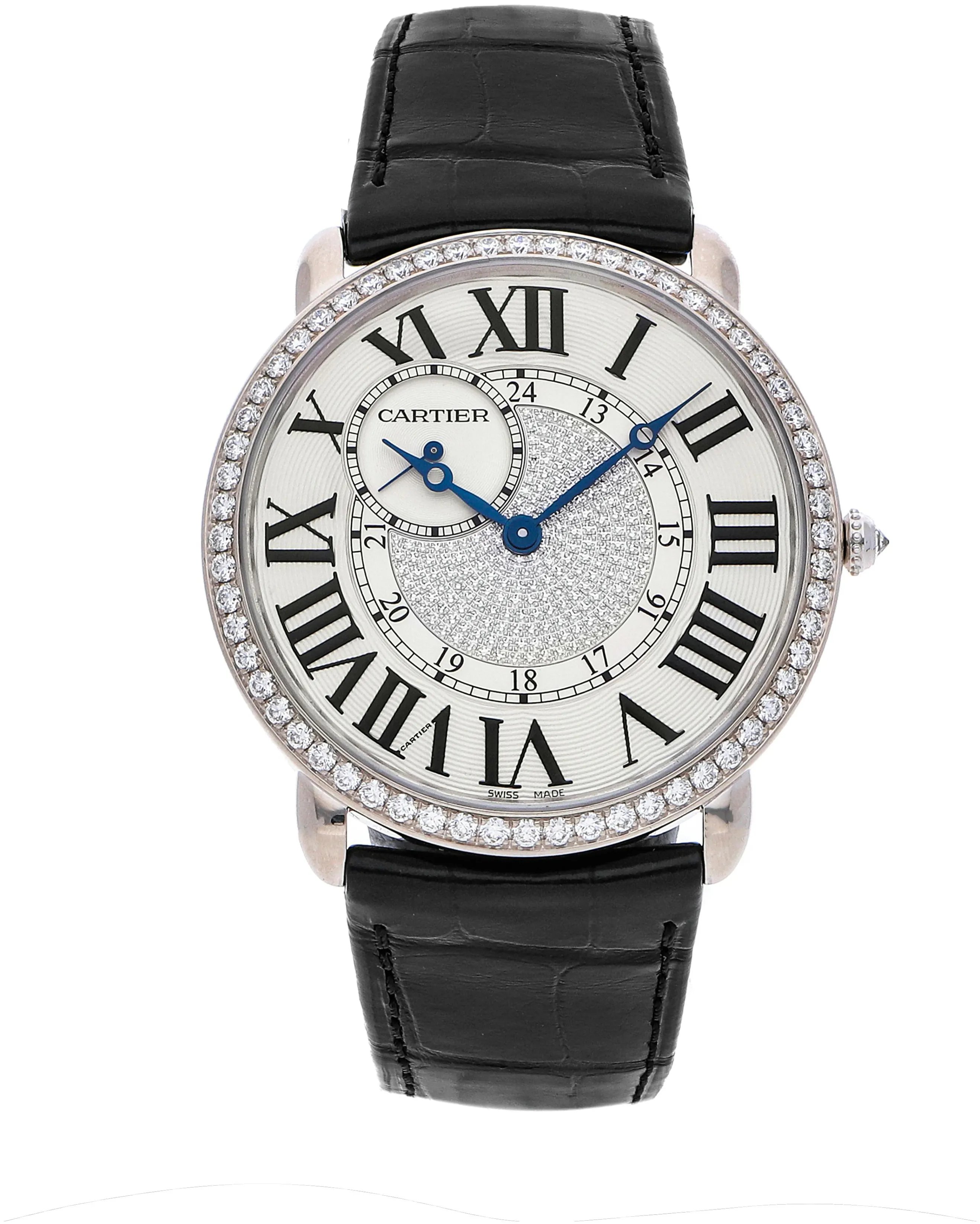 Cartier Ronde WR007004 42mm White gold Silver