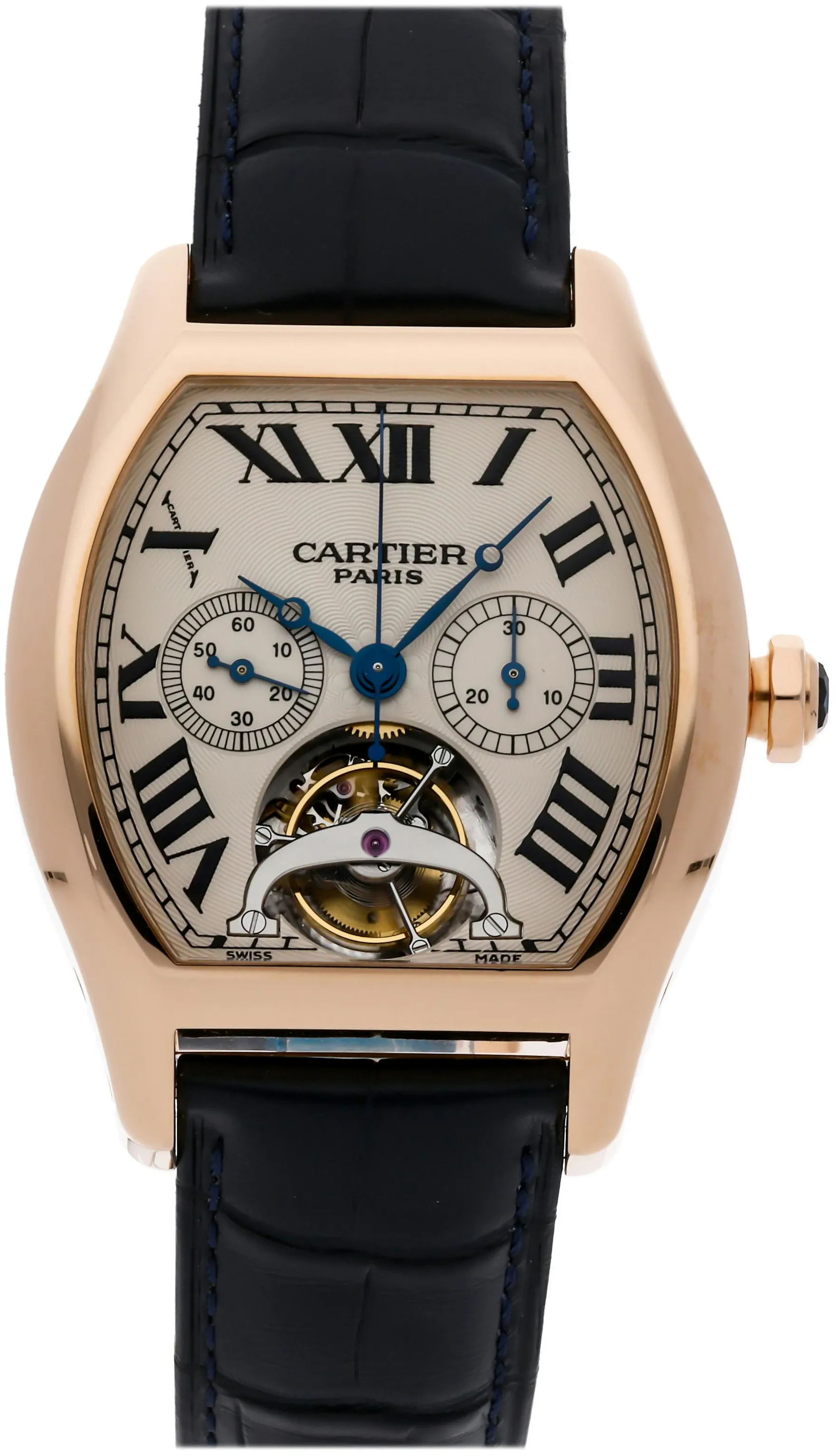 Cartier Tortue W1548151 32mm Rose gold Silver