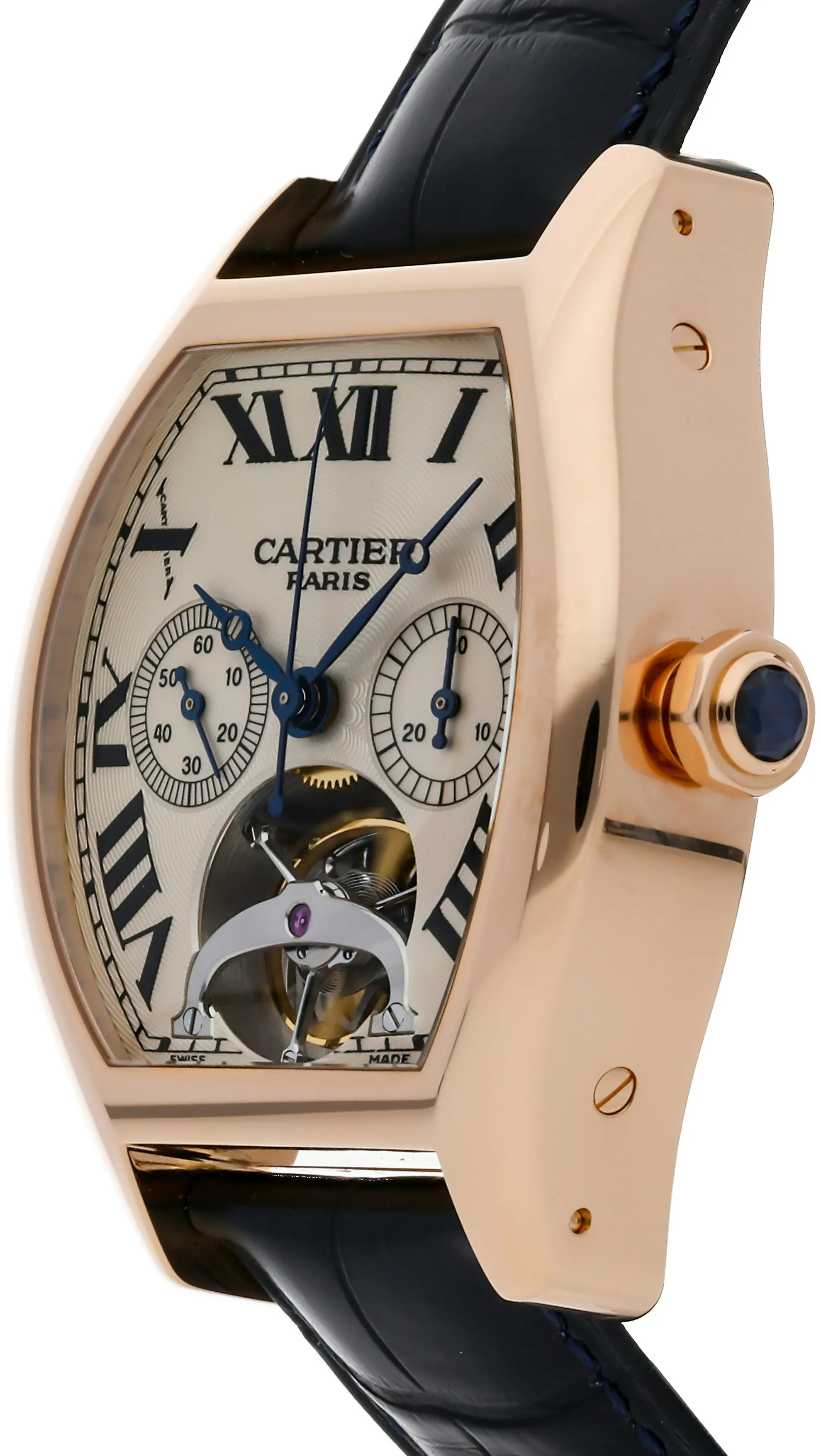 Cartier Tortue W1548151 32mm Rose gold Silver 1