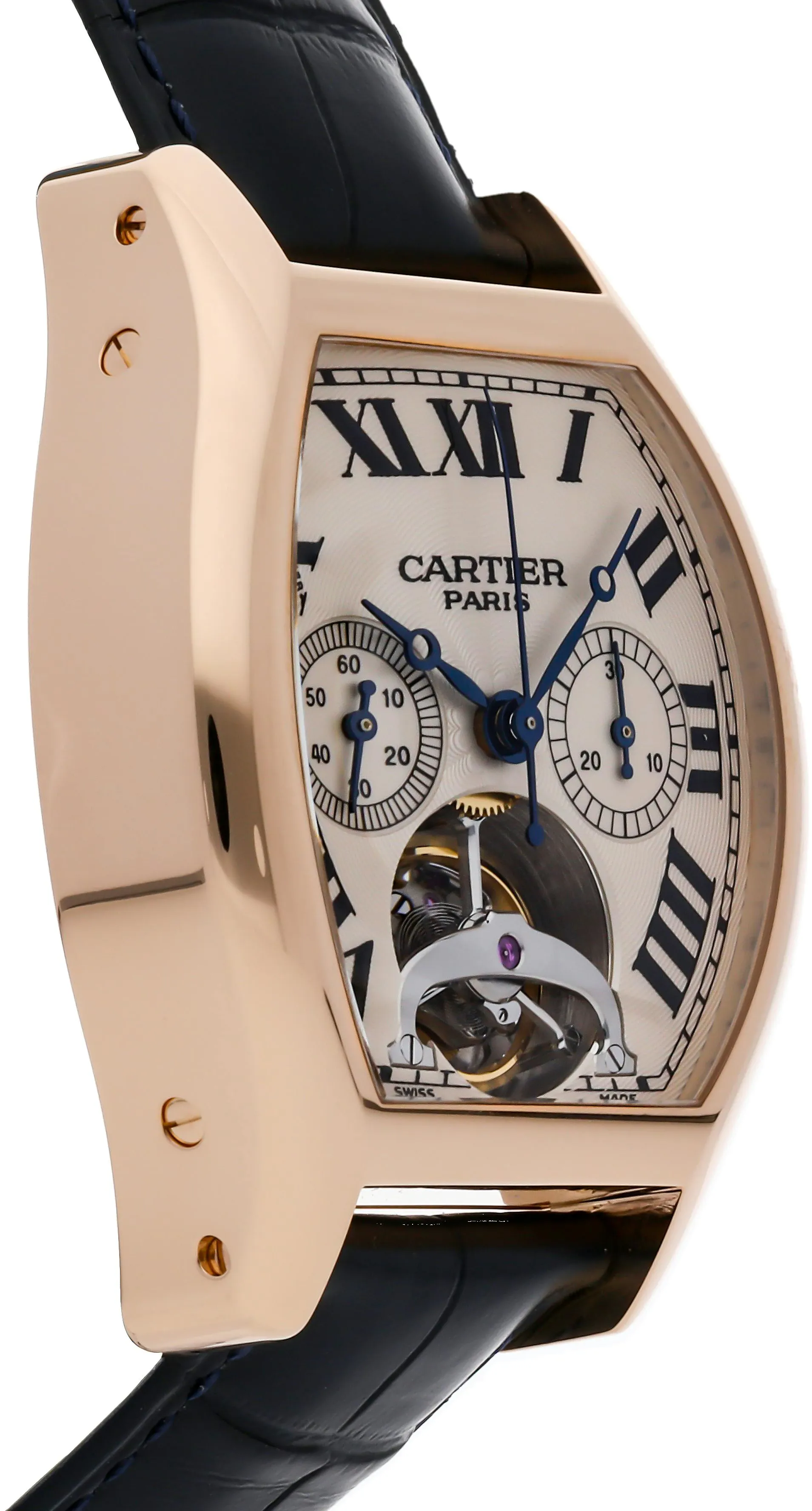 Cartier Tortue W1548151 32mm Rose gold Silver 2