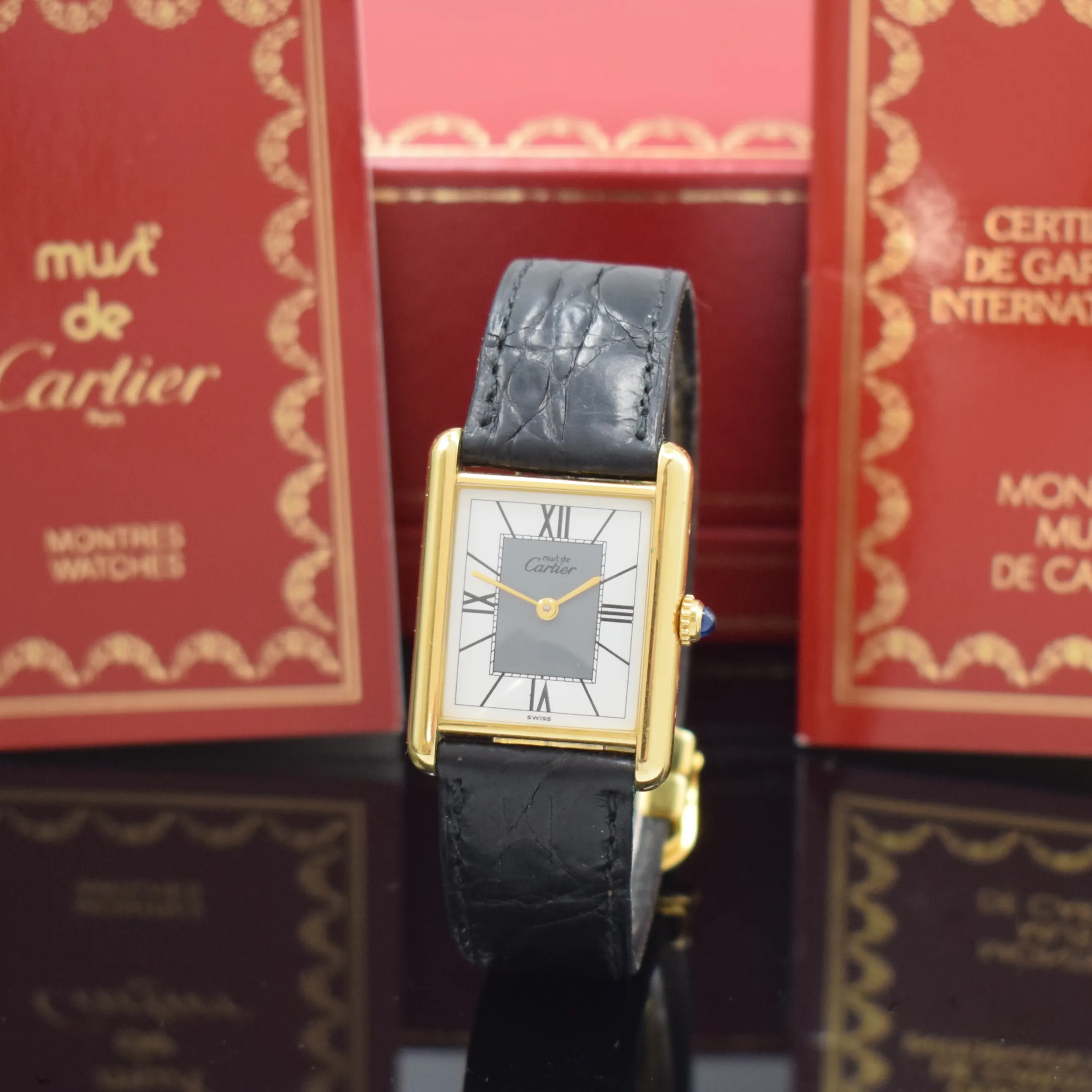 Cartier Vermeil 590005 24mm Silver