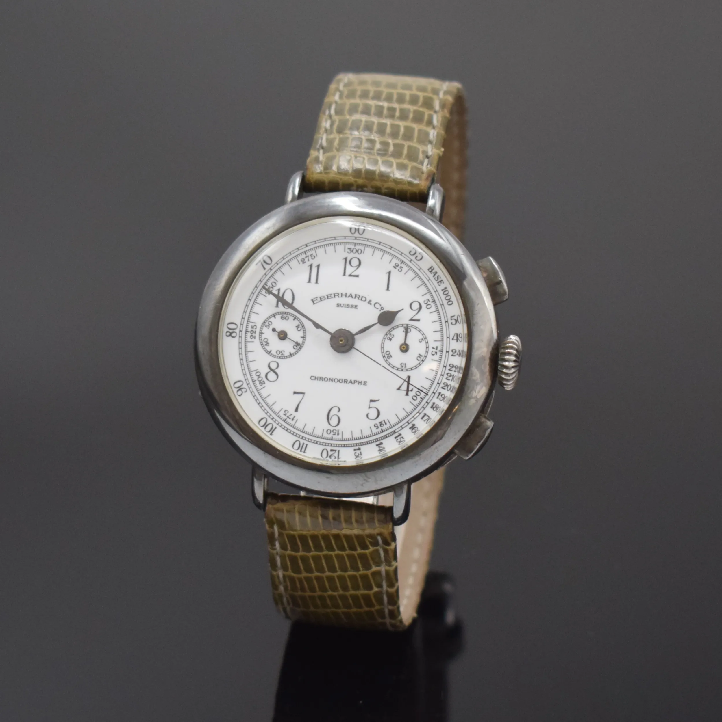 Eberhard & Co. 38mm Silver Enamel