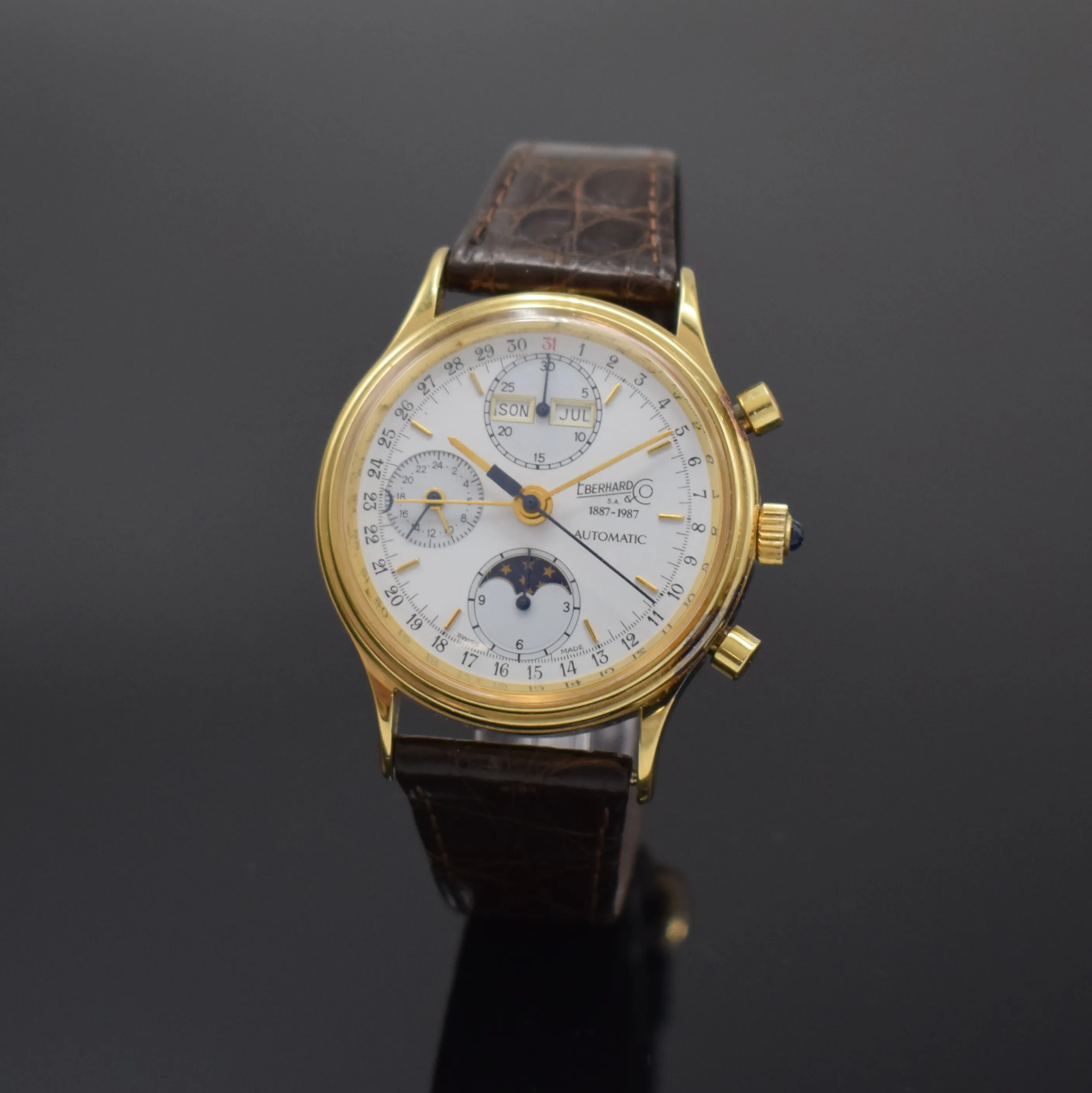 Eberhard & Co. 37mm Stainless steel and Gold-plated Silver