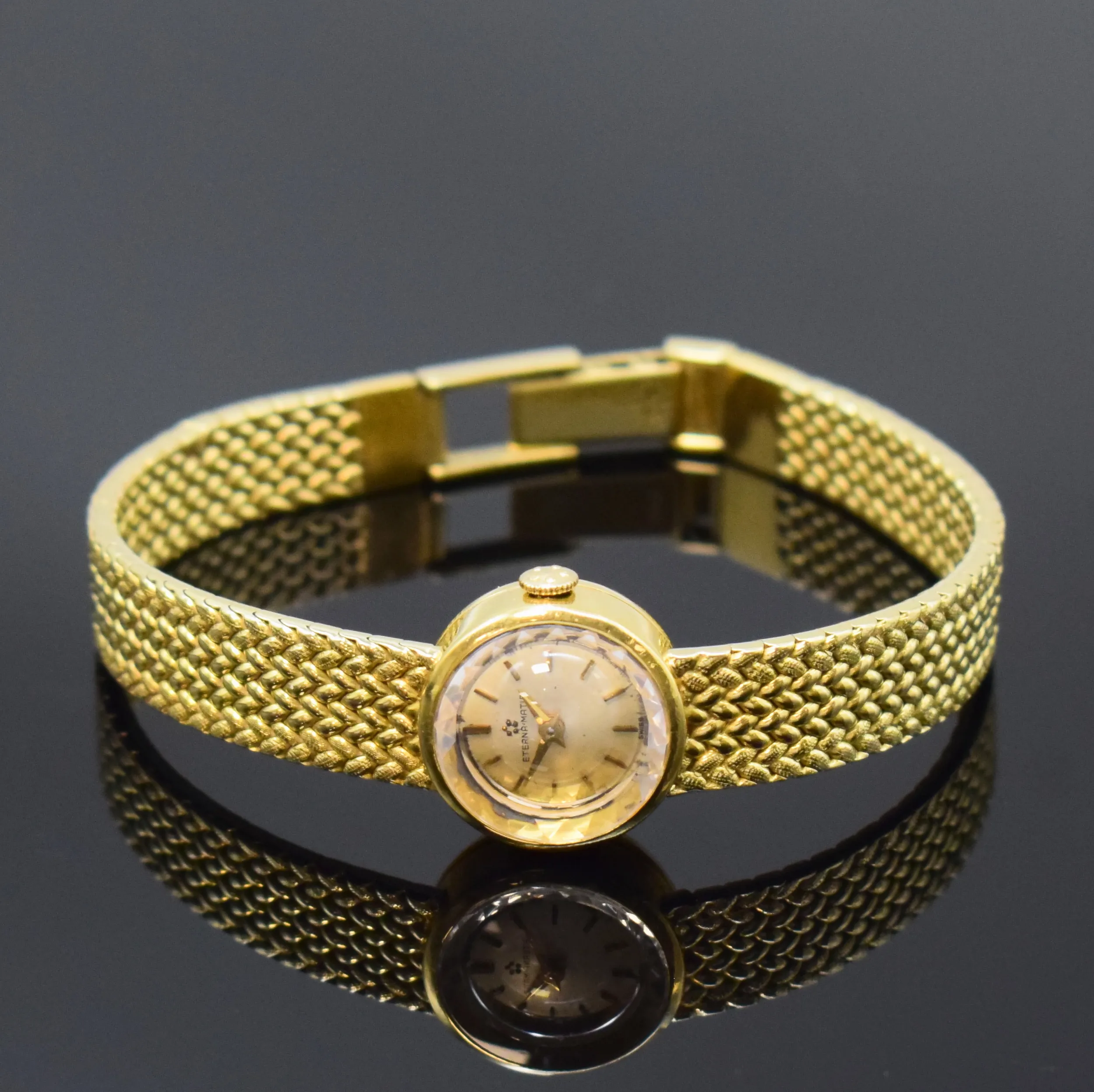 Eterna Eterna-Matic 12mm Yellow gold Silver