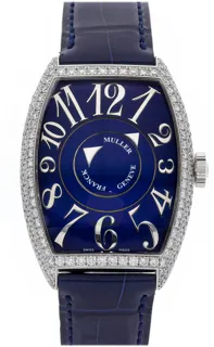 Franck Muller Cintrée Curvex Double Mystery 6850 DM D BLUE White gold