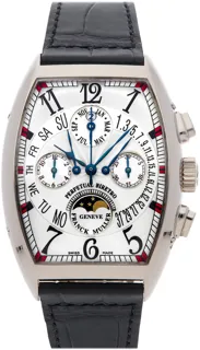 Franck Muller Cintree Curvex 7850CCQPBBIRETRO White gold Silver