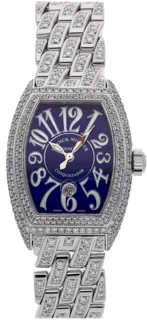 Franck Muller Conquistador 8005LSCDF White gold Blue