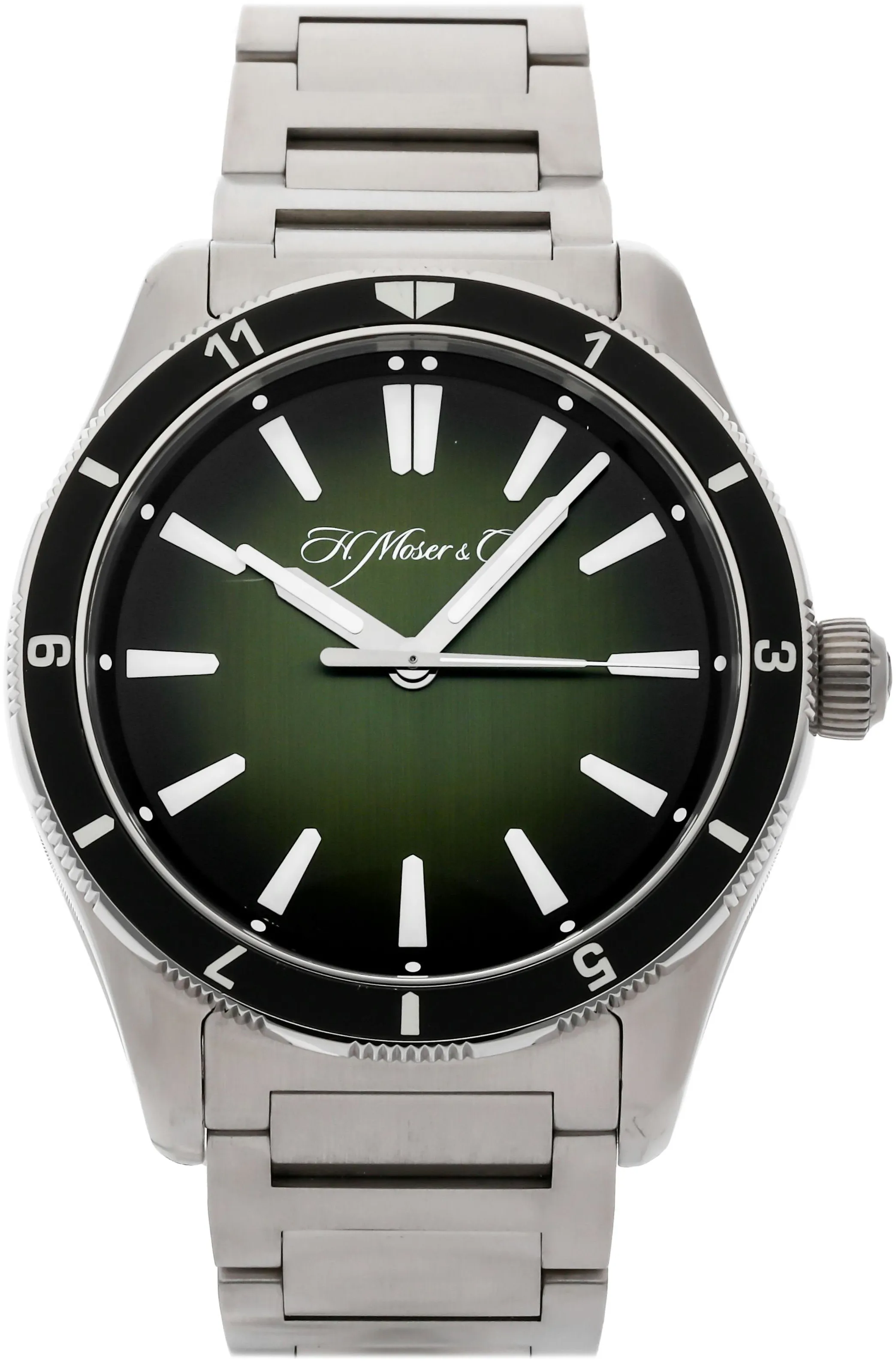 H. Moser & Cie. Pioneer 3200-1210 43mm Stainless steel Green