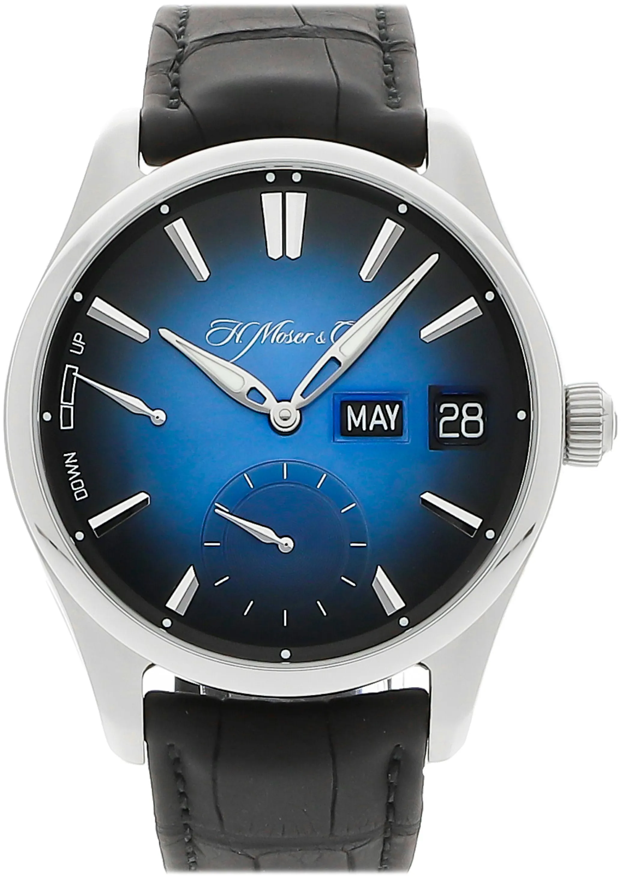 H. Moser & Cie. Pioneer 3808-1201 42mm Stainless steel Blue