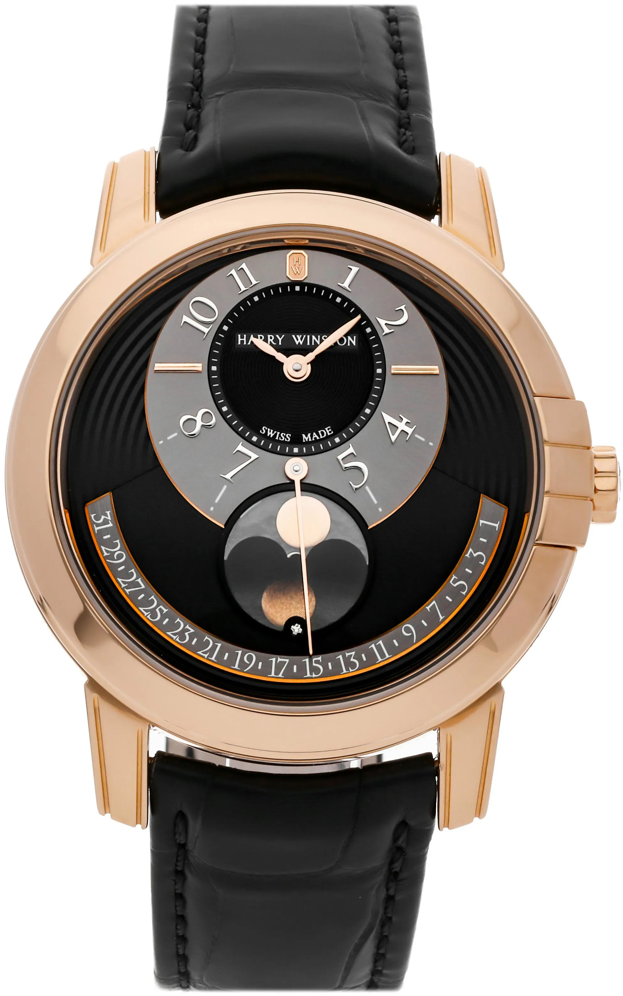 Harry Winston Midnight MIDAMP42RR002 42mm Rose gold Black