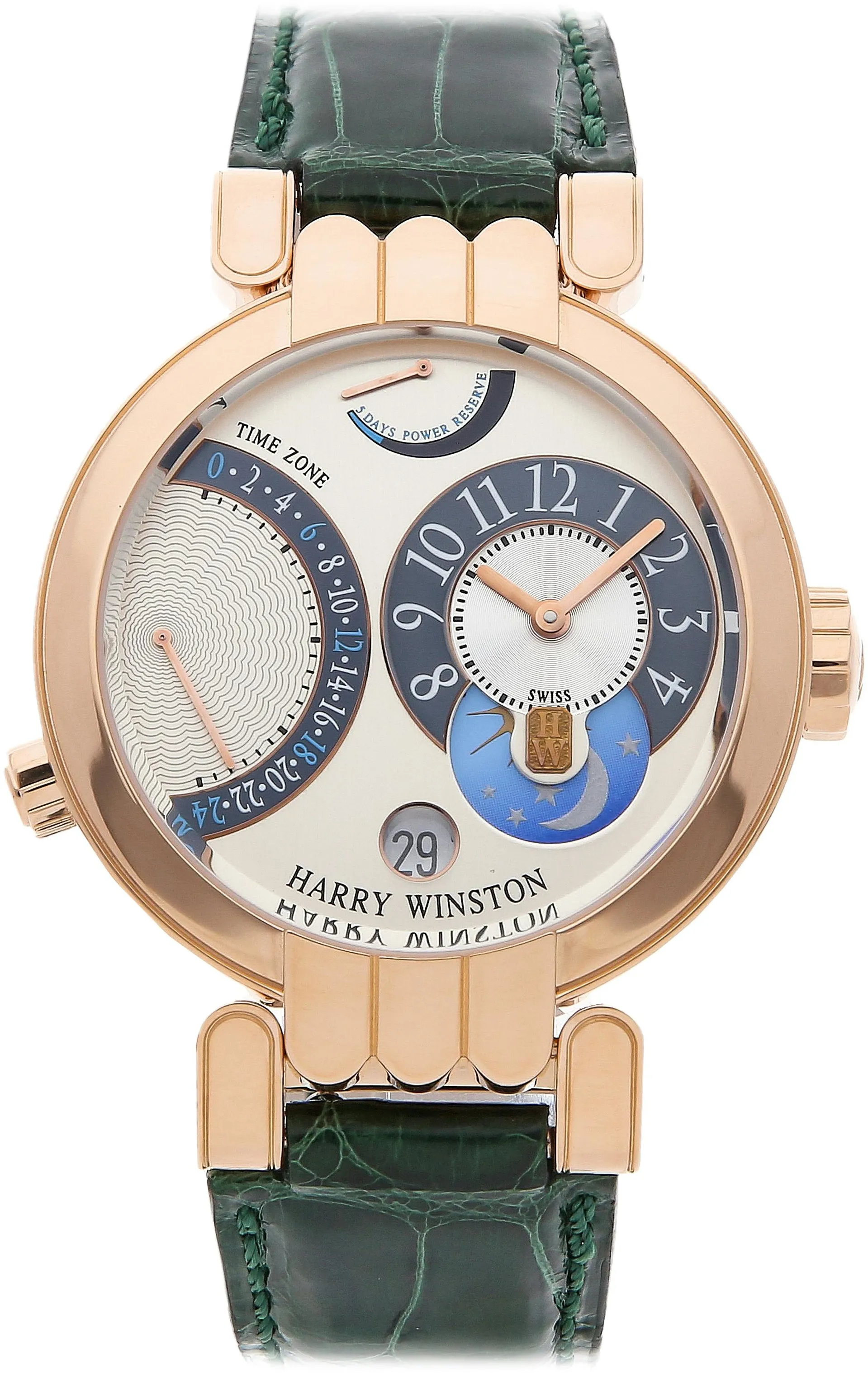 Harry Winston Premiere 200/MMTZ39RL.W 39mm Rose gold Silver