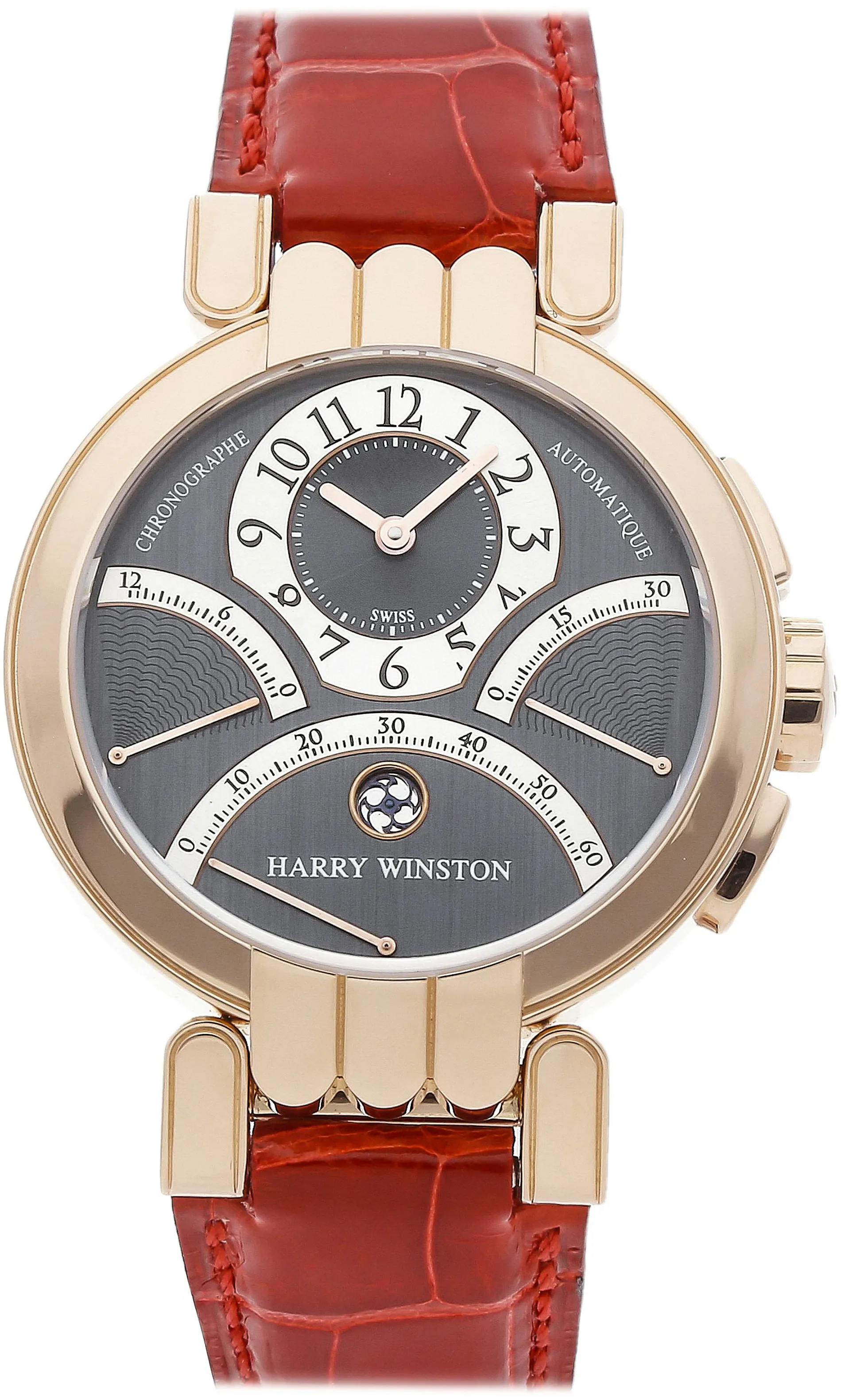 Harry Winston Premiere 200-MCRA39R 40mm Rose gold Gray