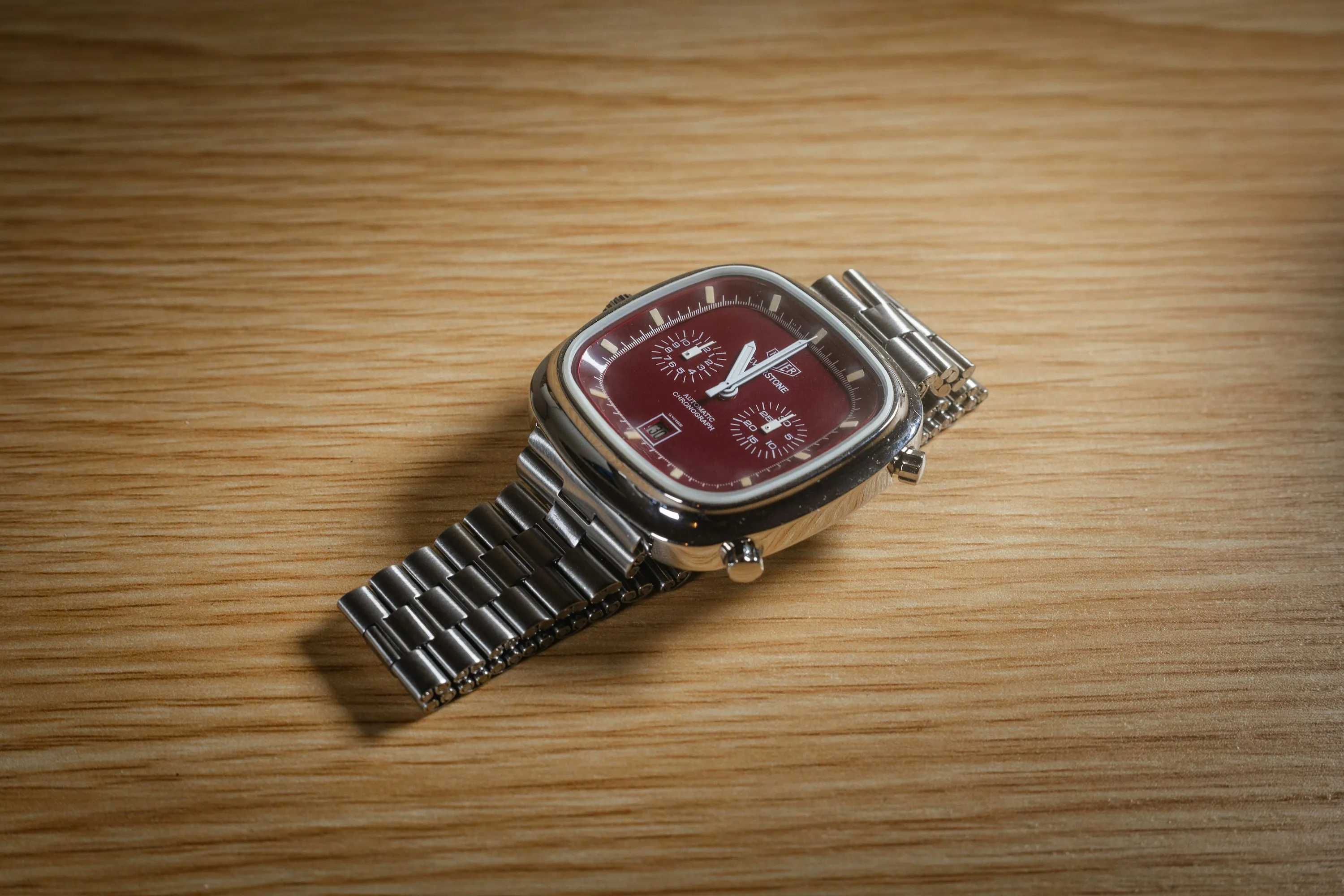 Heuer Silverstone 110313R 42mm Stainless steel Burgundy 4