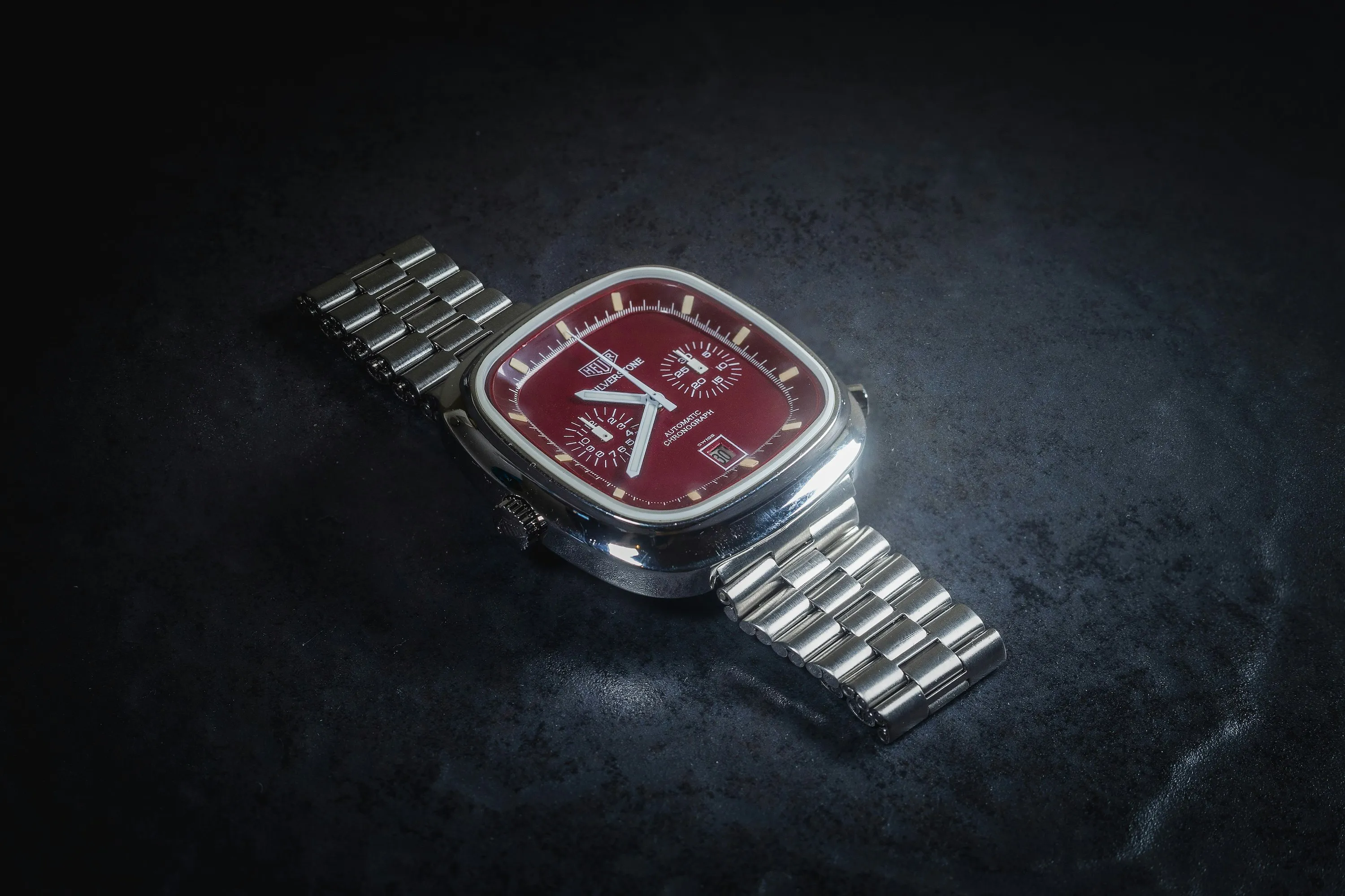 Heuer Silverstone 110313R 42mm Stainless steel Burgundy 9