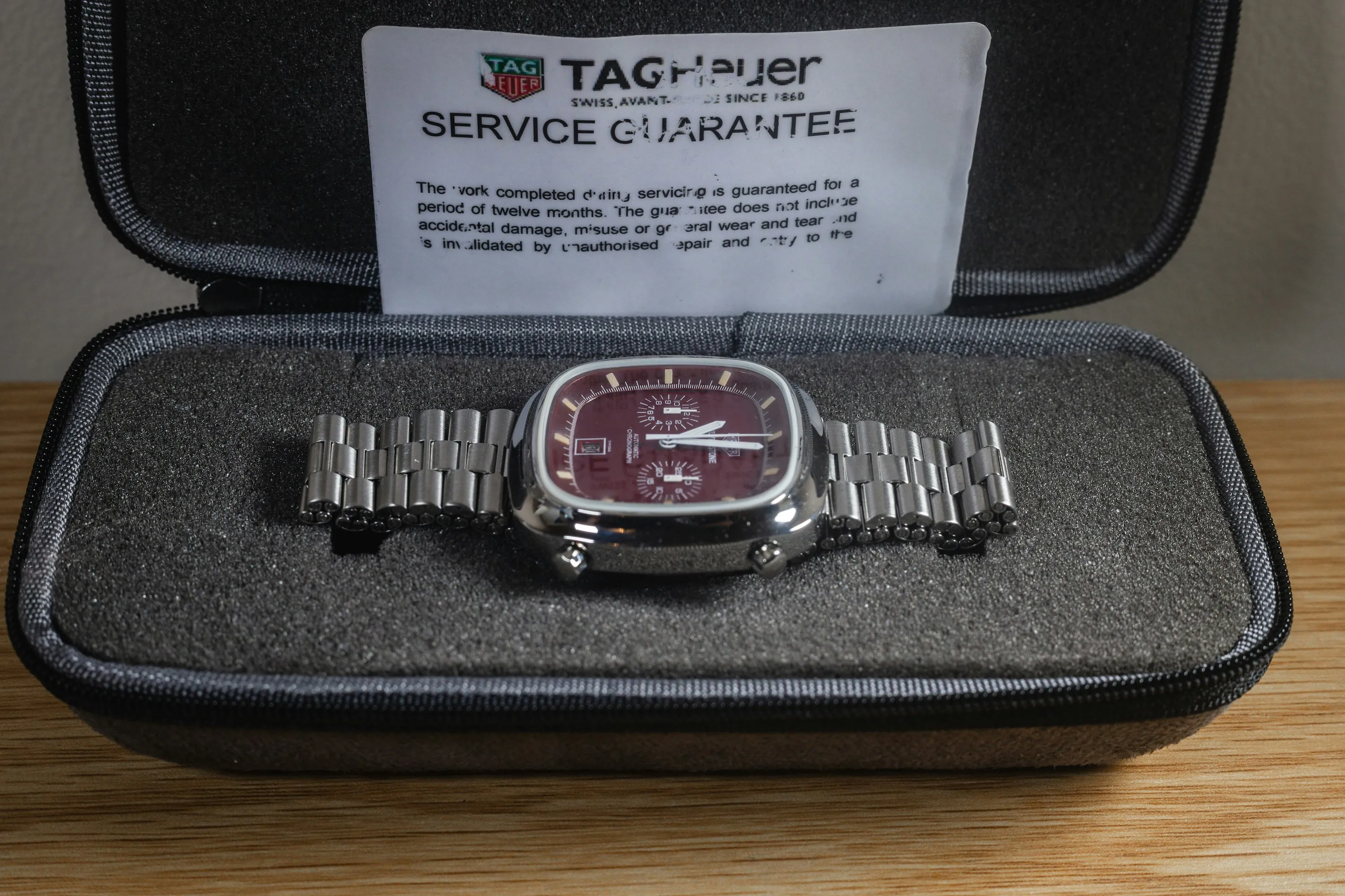 Heuer Silverstone 110313R 42mm Stainless steel Burgundy 17