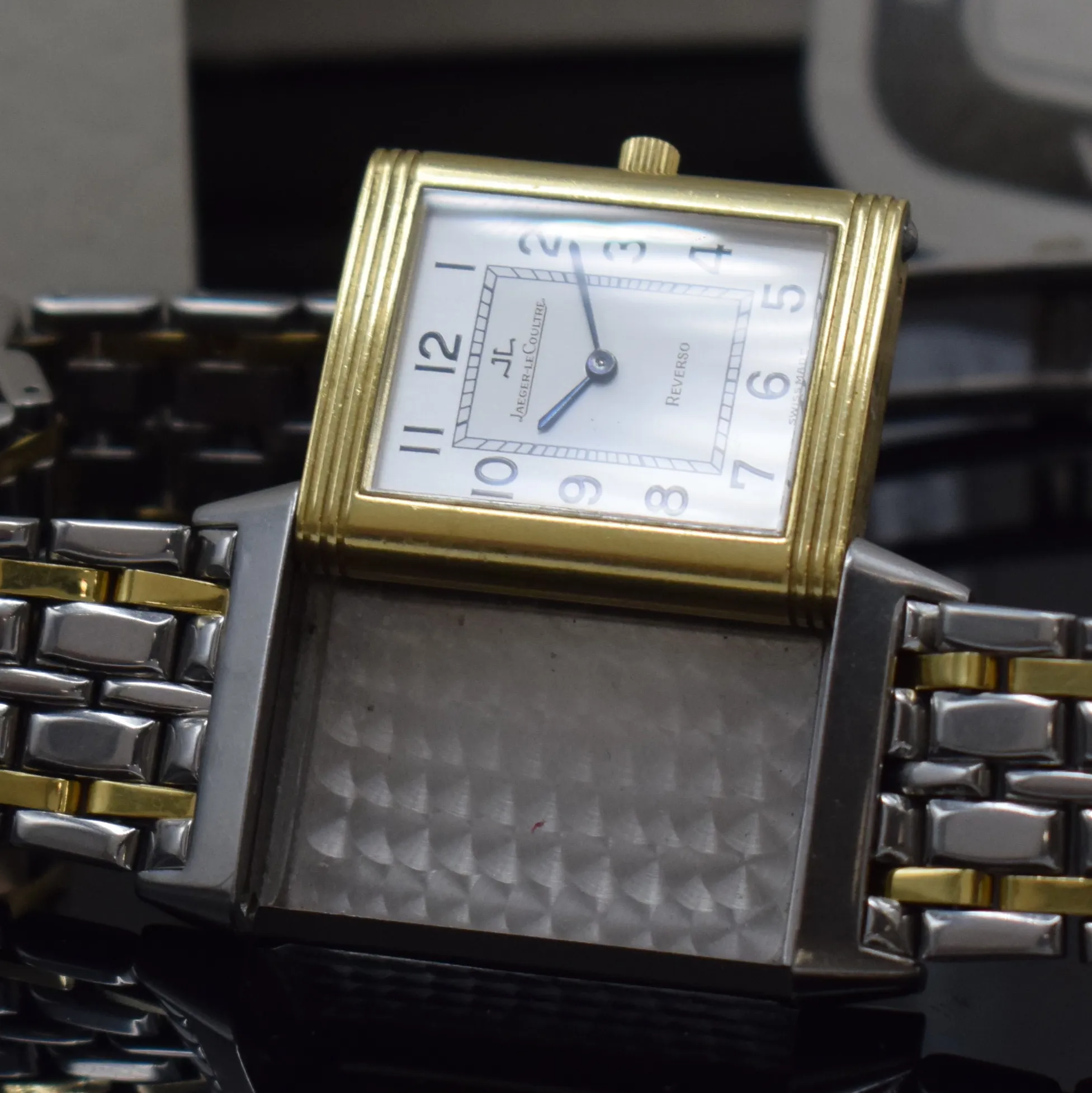 Jaeger-LeCoultre Reverso Classique 250.5.86 23mm Yellow gold and Stainless steel Silver 5