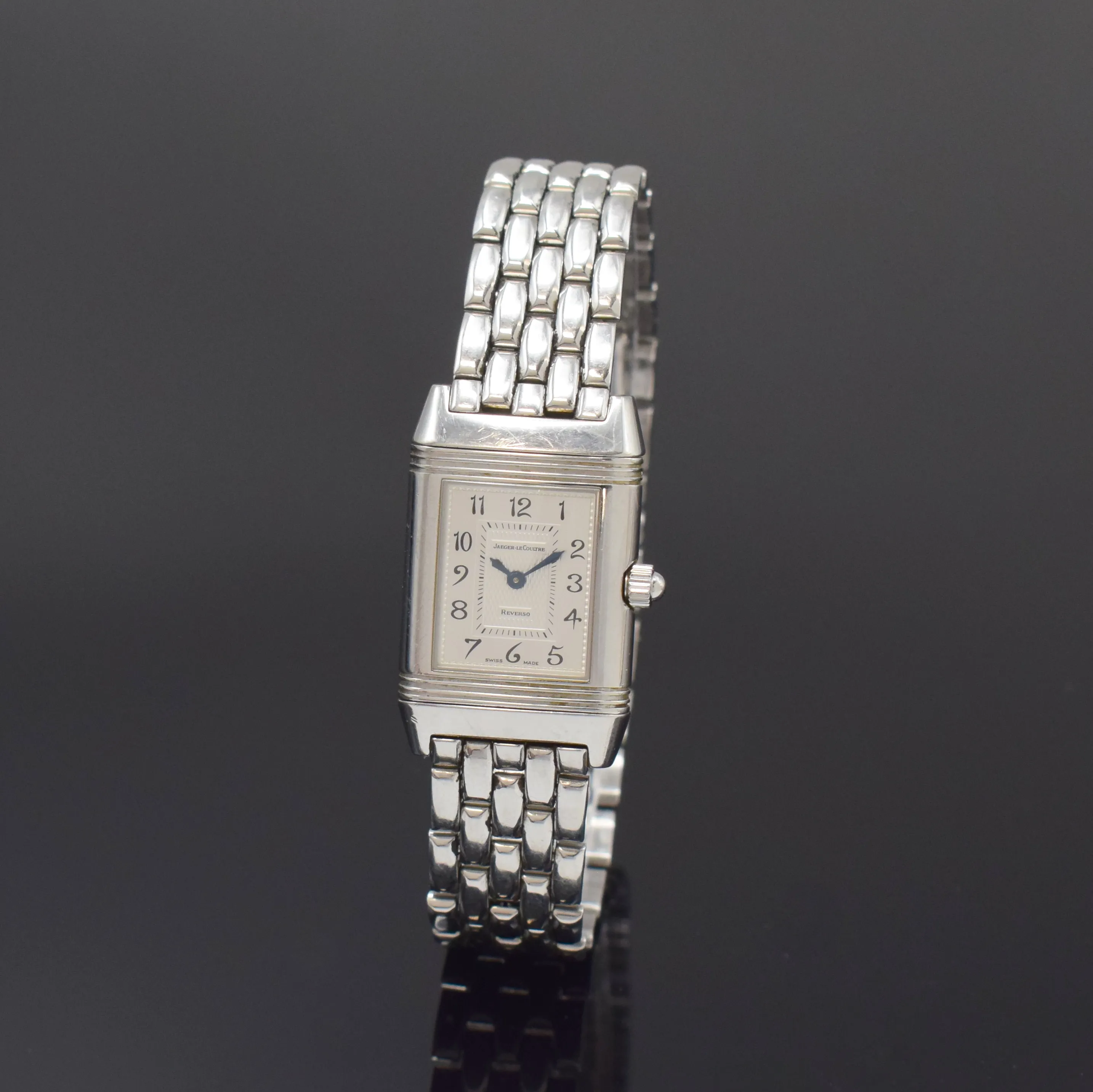 Jaeger-LeCoultre Reverso Duetto 266.8.44 21mm Stainless steel Engine-turned