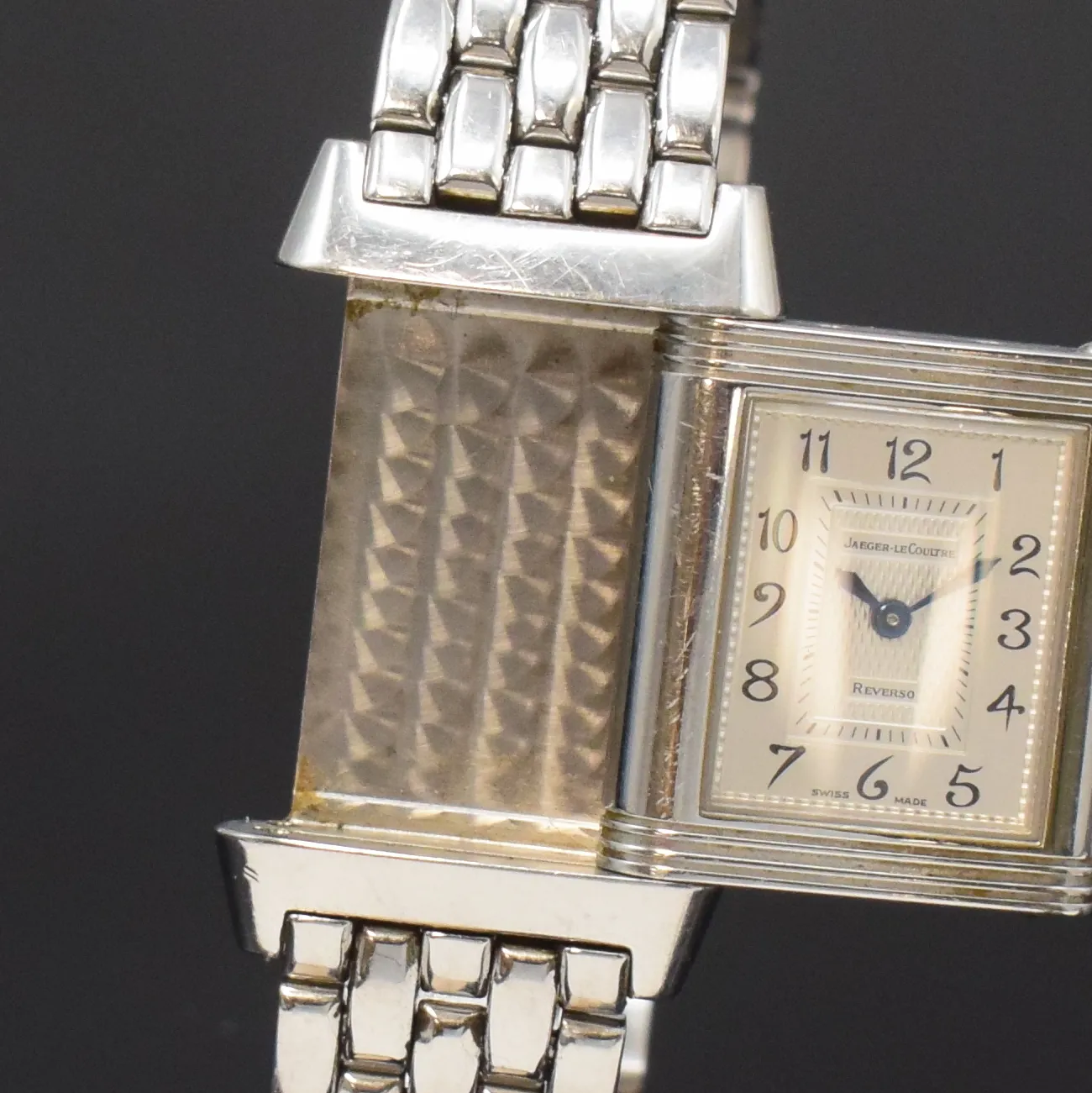 Jaeger-LeCoultre Reverso Duetto 266.8.44 21mm Stainless steel Engine-turned 2