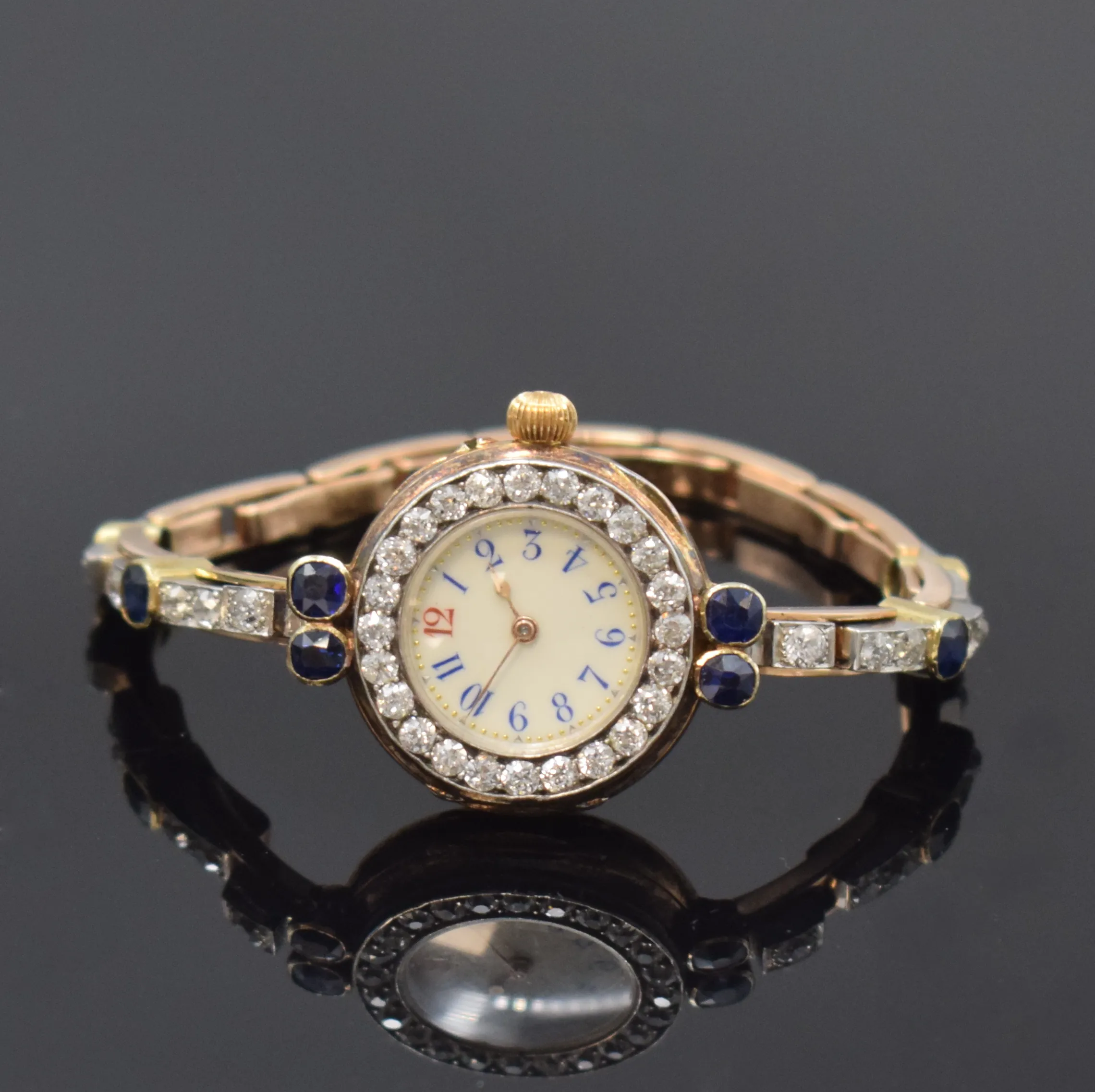 L.Leroy 25mm Rose gold and Diamond Enamel