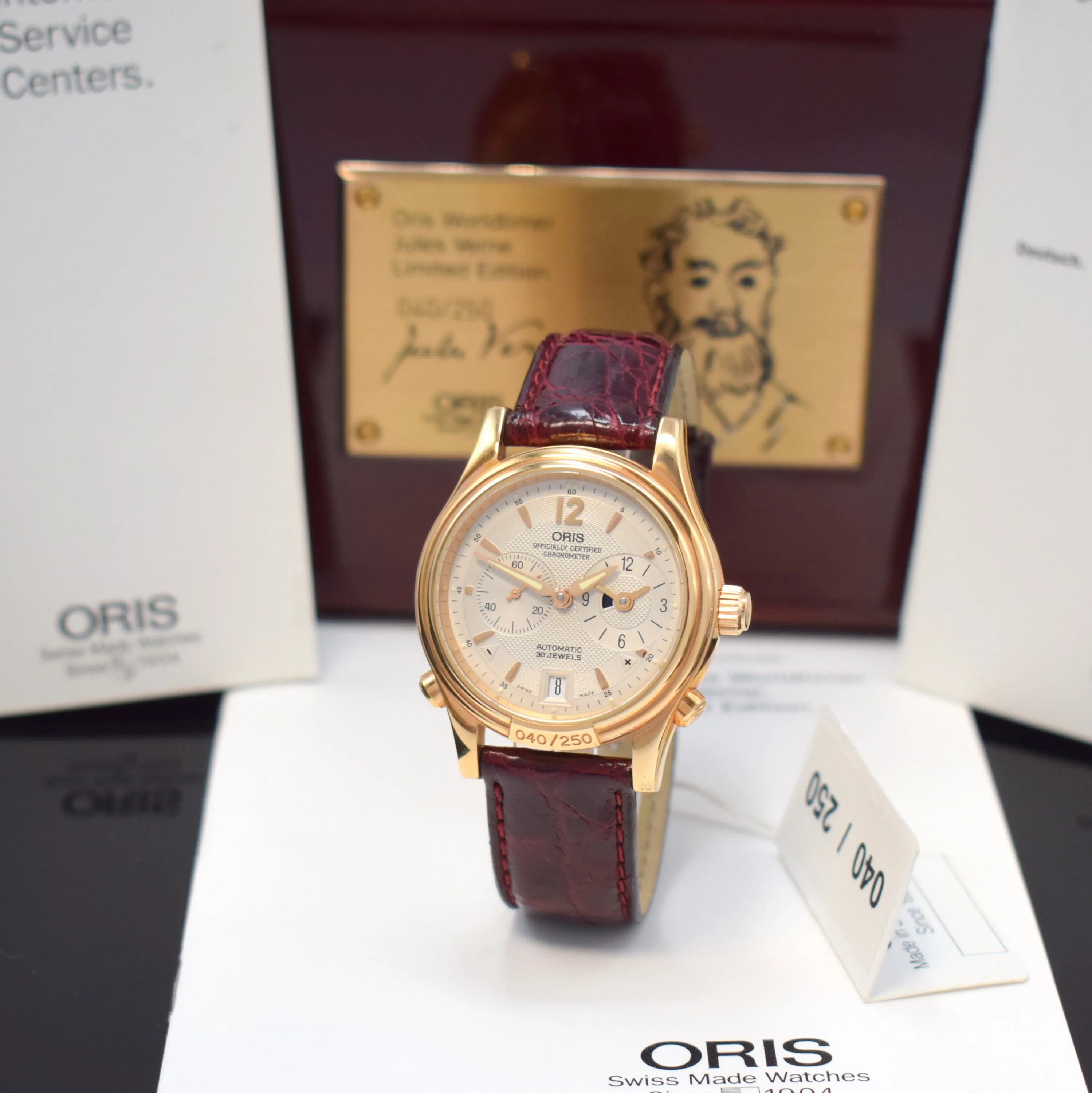 Oris 7489-60 36mm Rose gold Silver