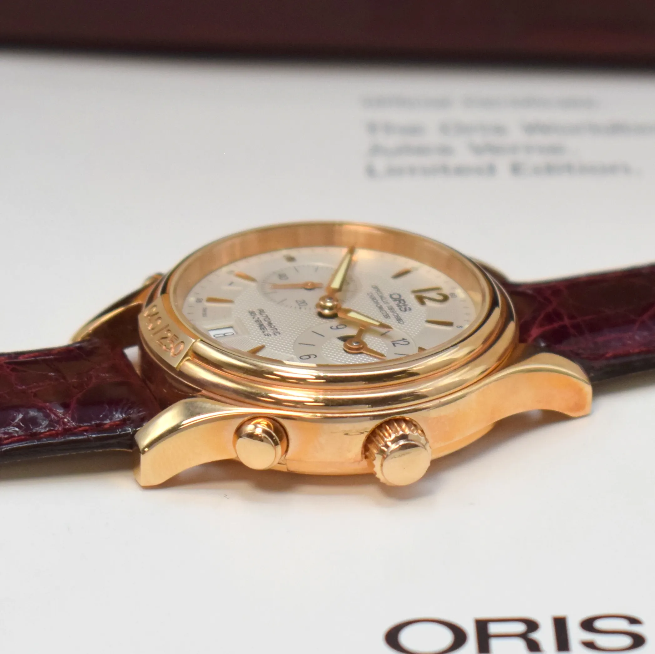 Oris 7489-60 36mm Rose gold Silver 4