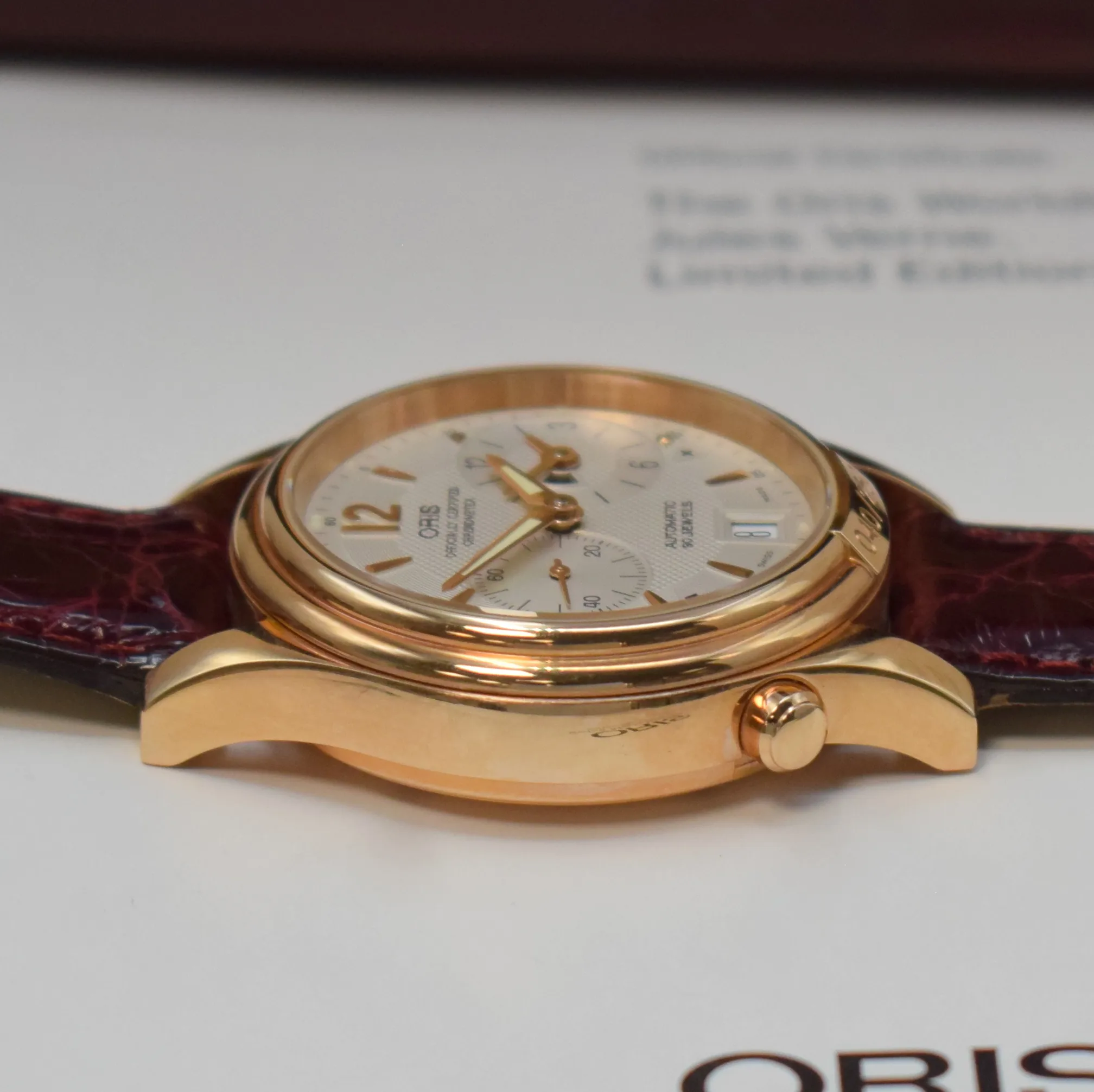 Oris 7489-60 36mm Rose gold Silver 5