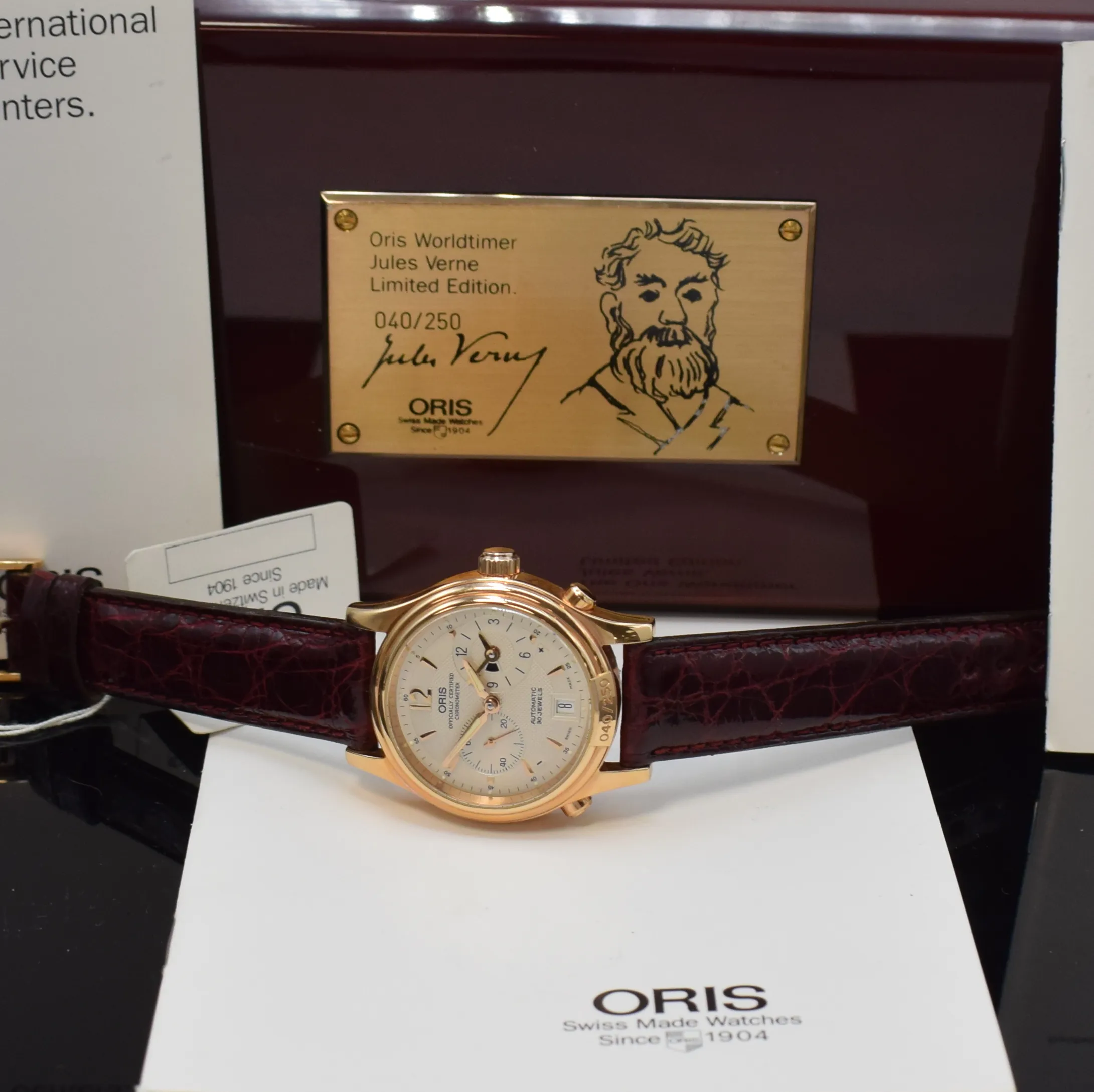 Oris 7489-60 36mm Rose gold Silver 7